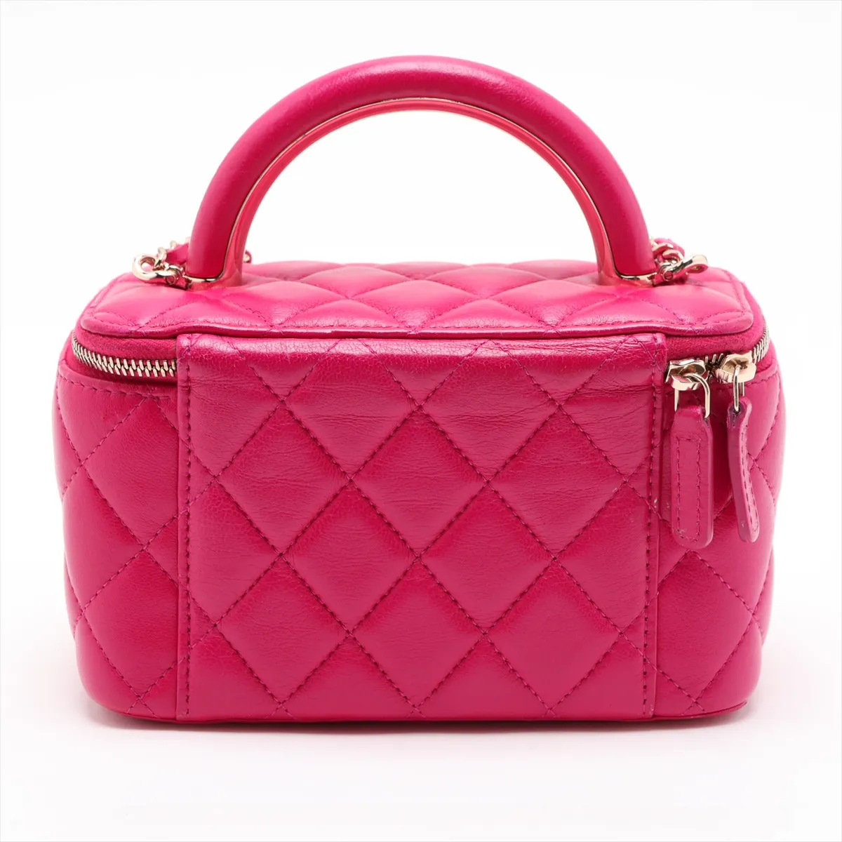 Matelassé Lambskin Vanity Bag, Pink with Gold Hardware, TTCJ8LK1, Random Serial Number — view 2