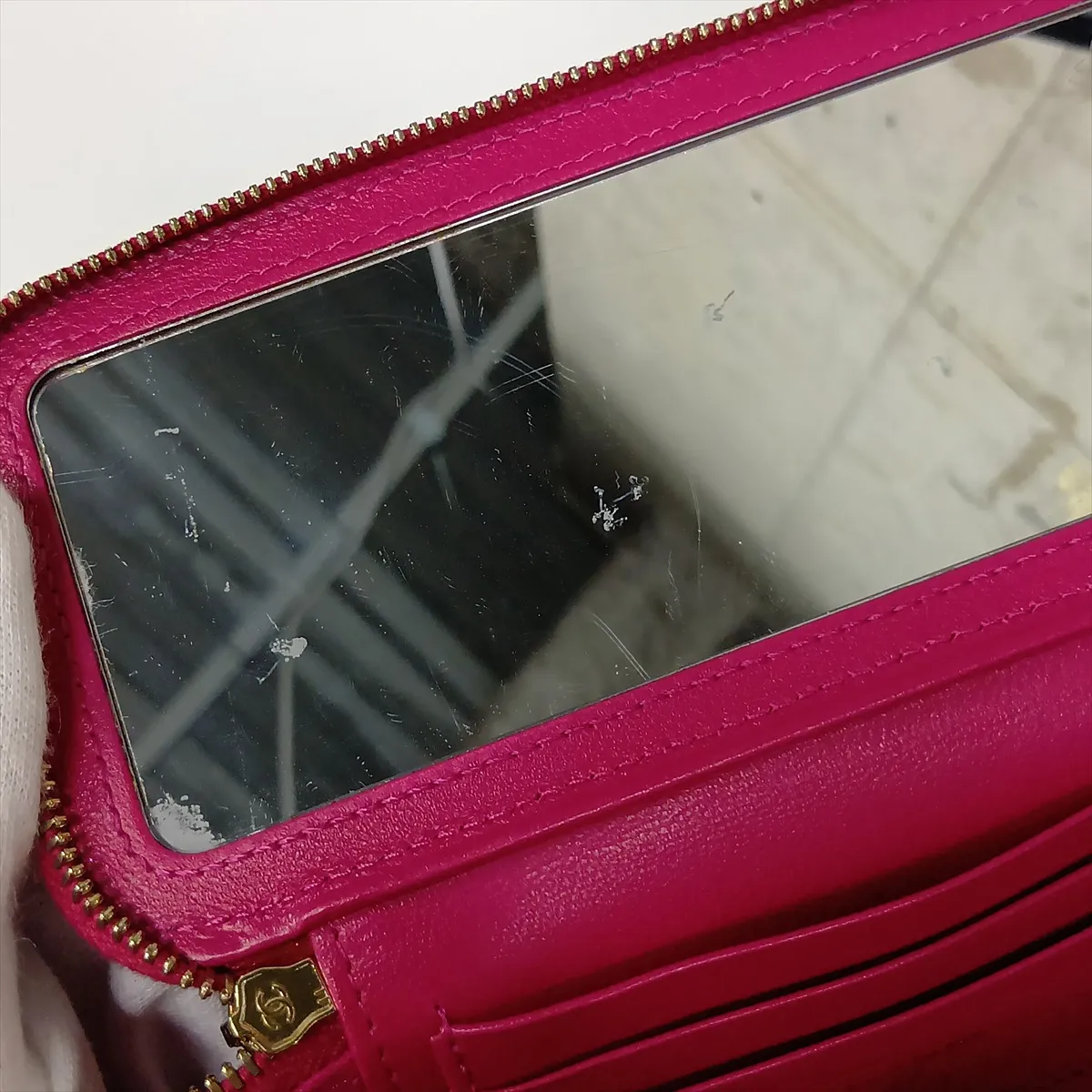 Matelassé Lambskin Vanity Bag, Pink with Gold Hardware, TTCJ8LK1, Random Serial Number — view 13