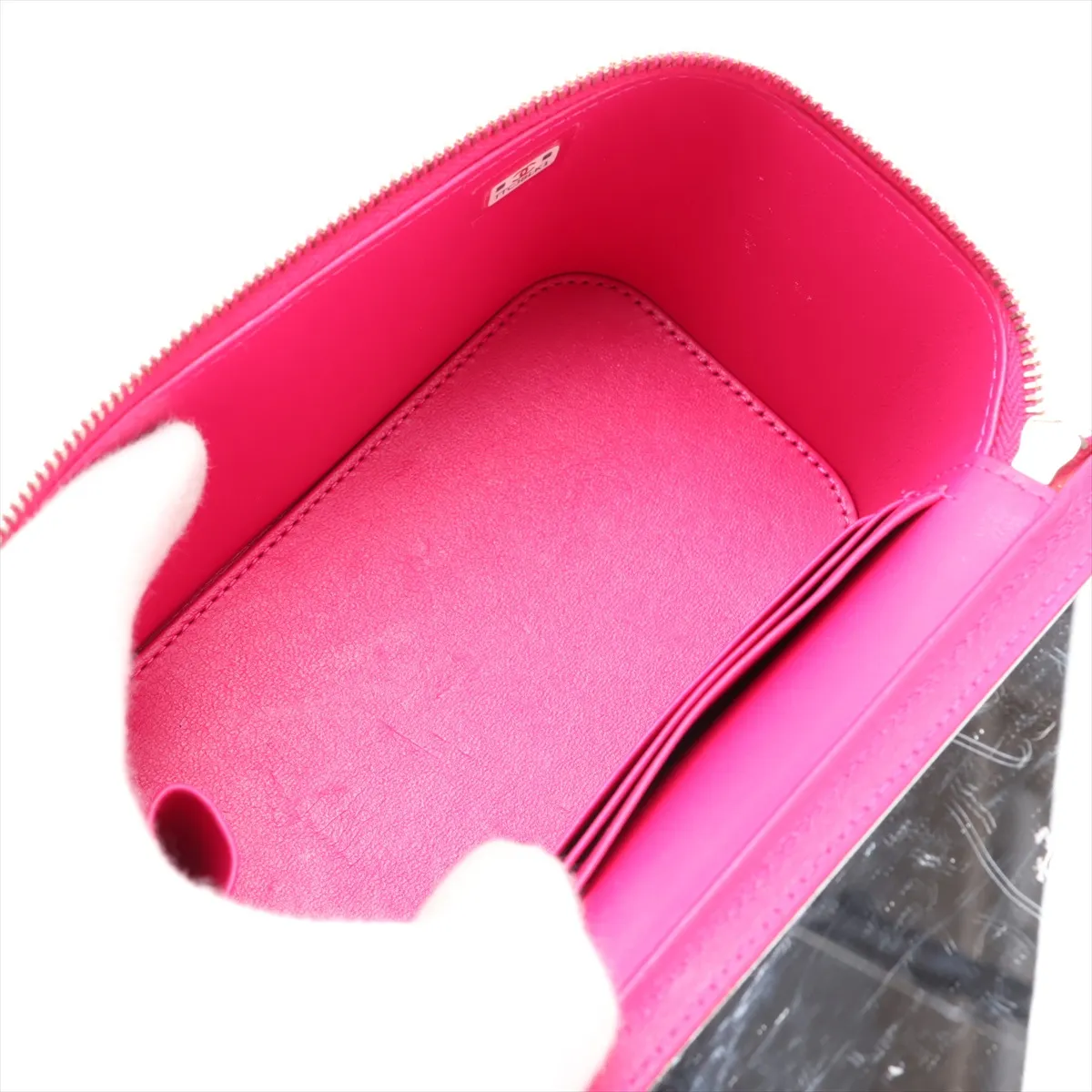 Matelassé Lambskin Vanity Bag, Pink with Gold Hardware, TTCJ8LK1, Random Serial Number — view 8