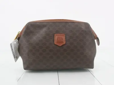 Macadam PVC Pouch, Brown