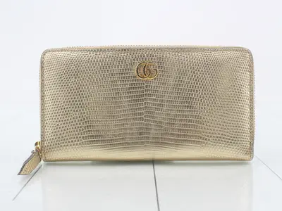 Python GG Marmont Round Zipper Wallet