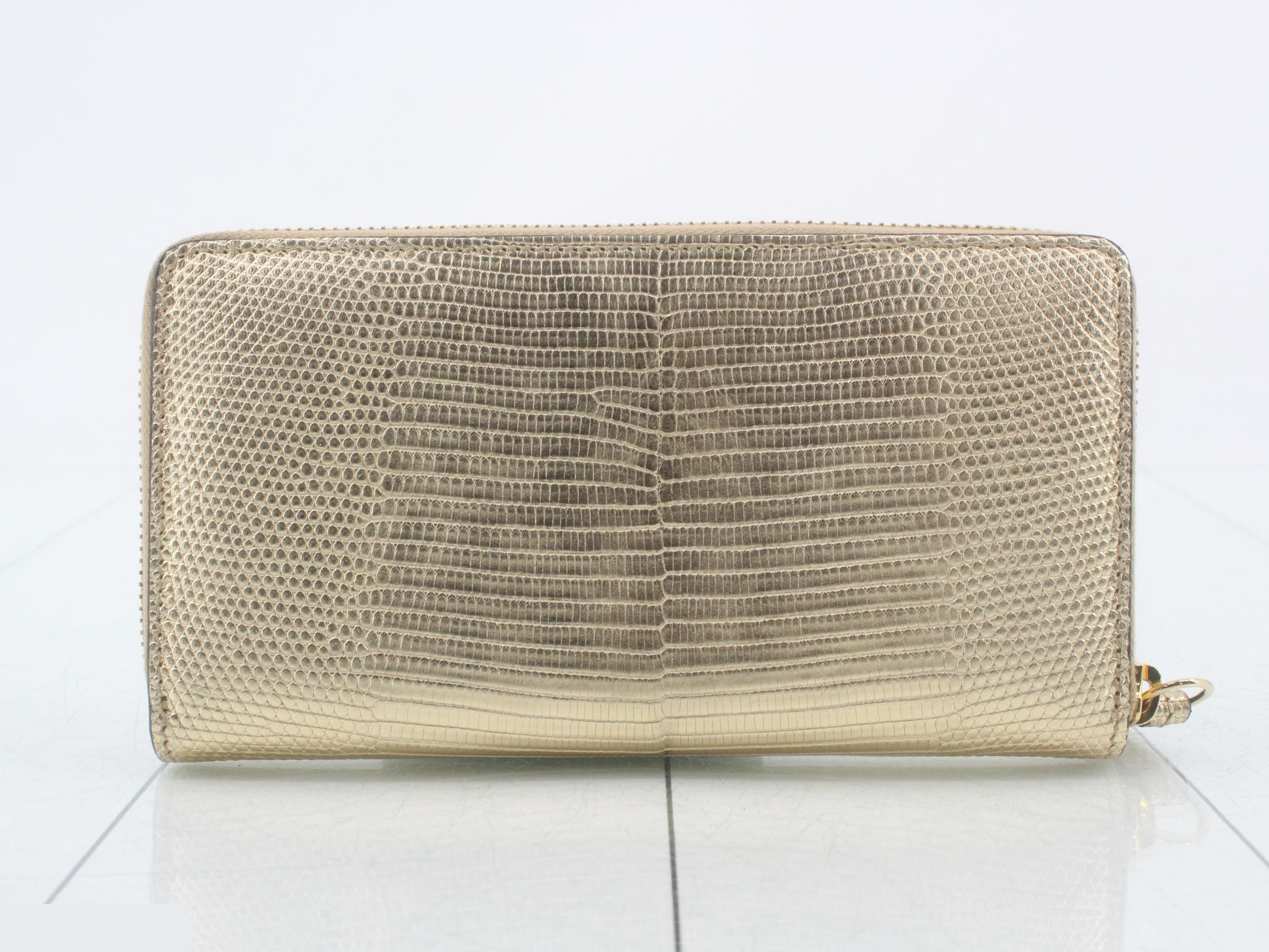 Python GG Marmont Round Zipper Wallet — view 2