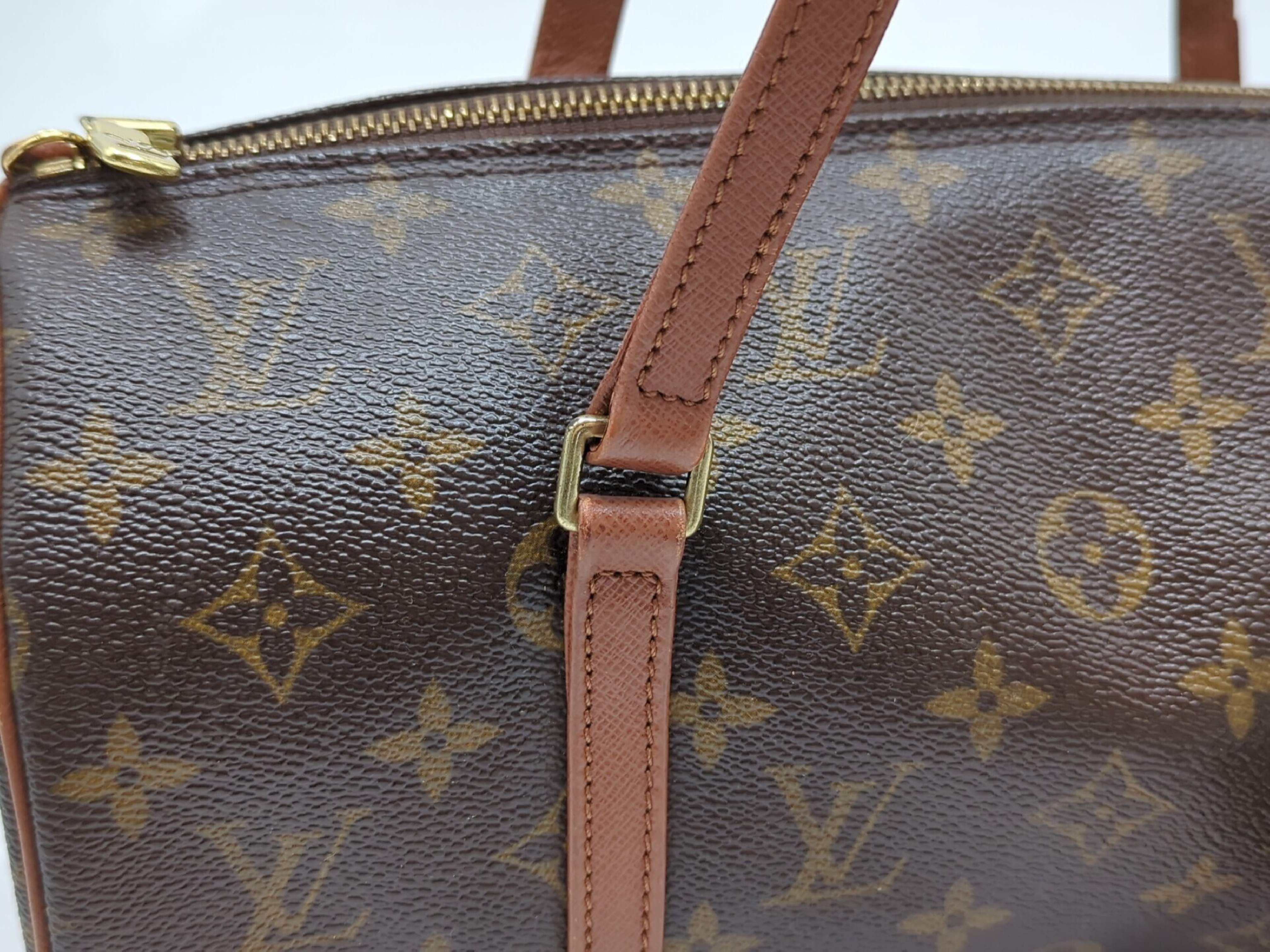 Monogram Old Papillon Handbag with Pouch — view 8