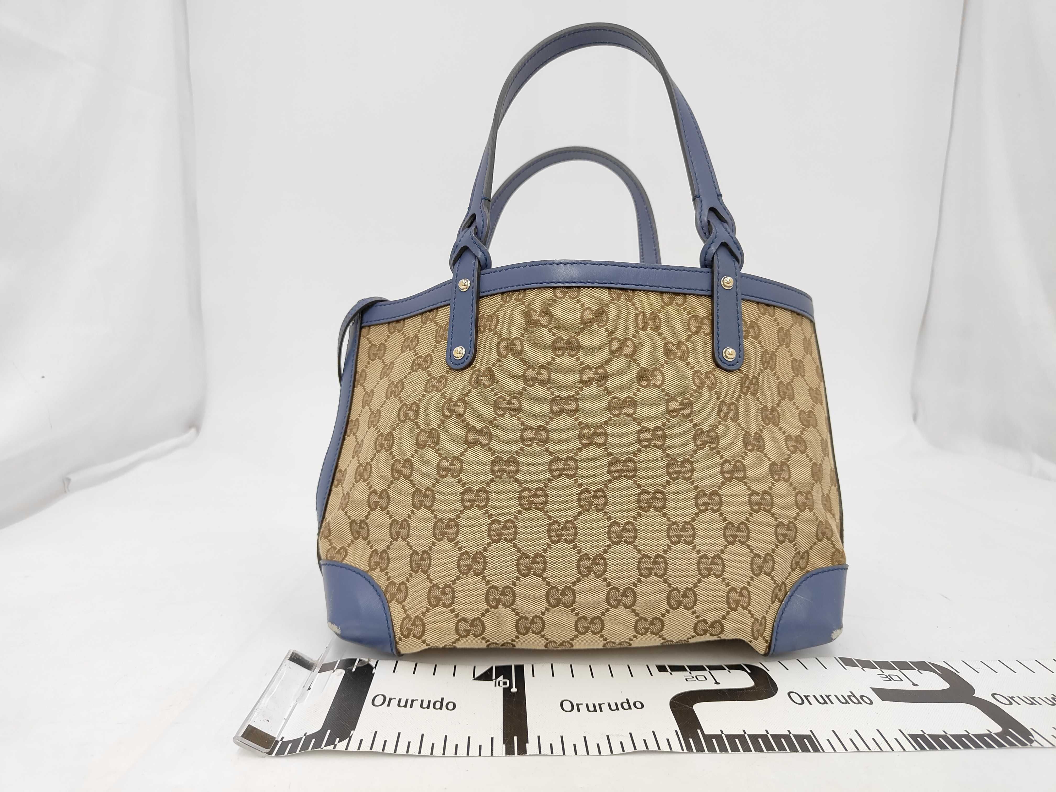 GG pattern logo leather tote bag — view 2