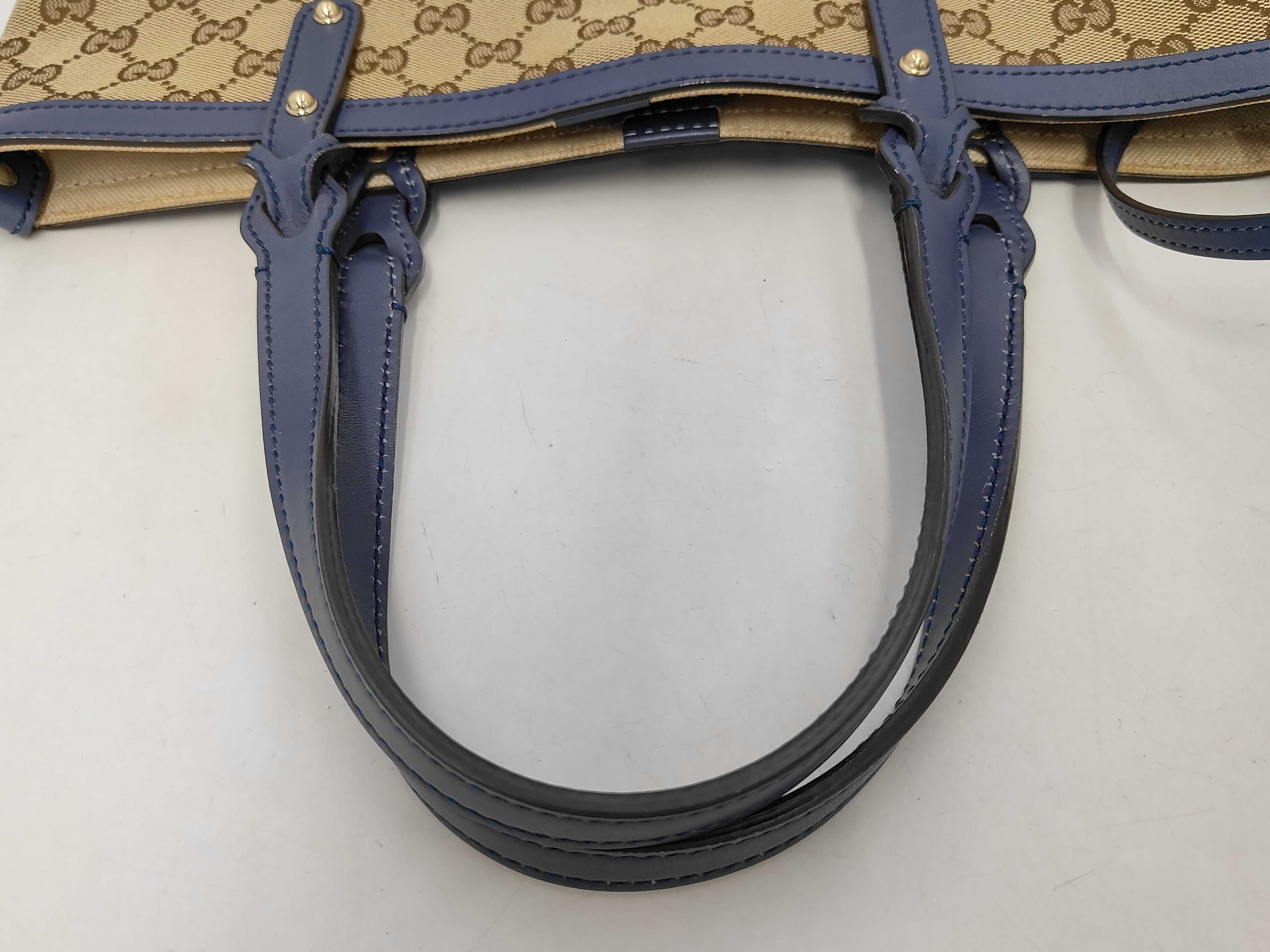 GG pattern logo leather tote bag — view 5