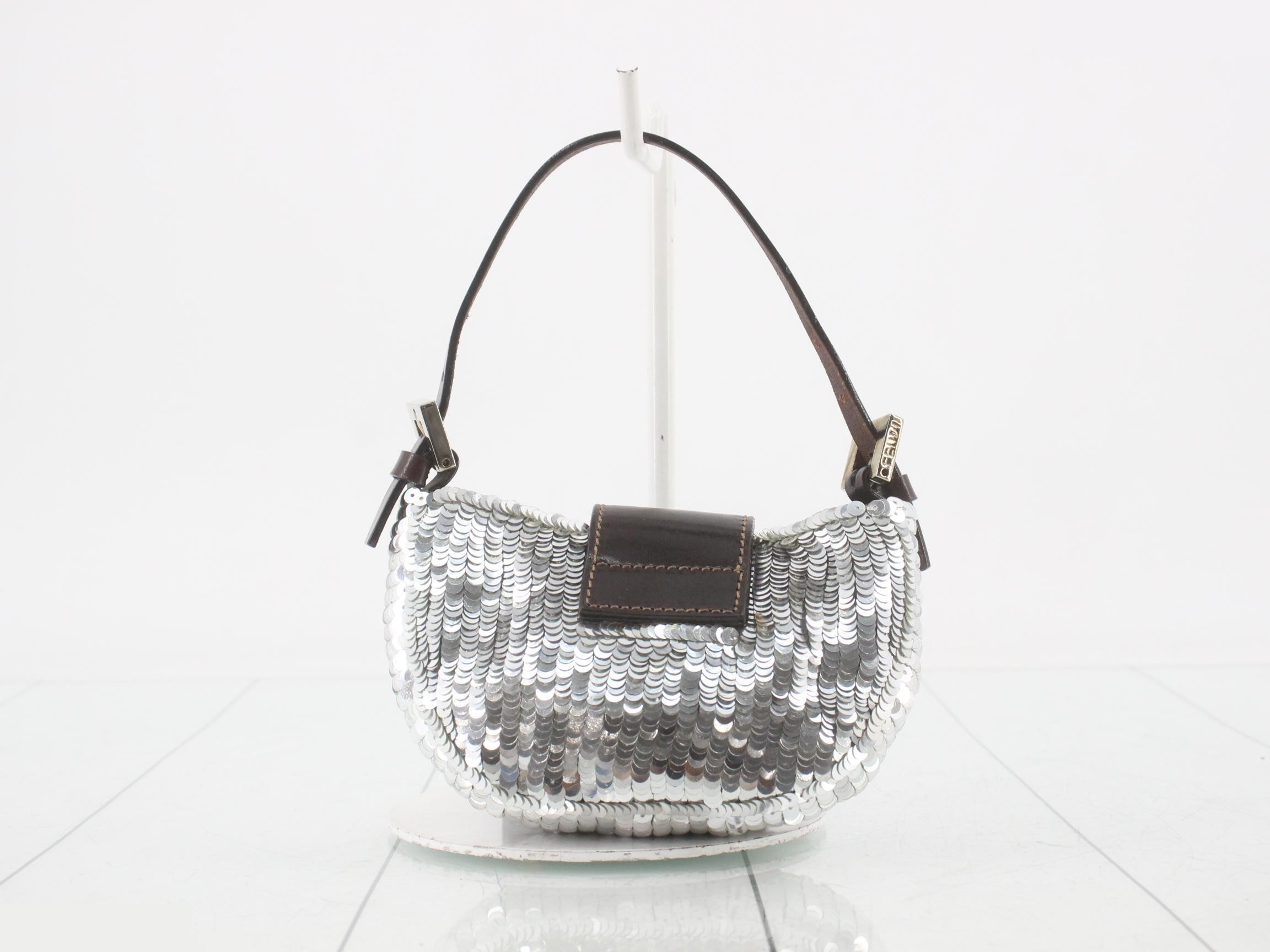 Mini croissant sequin handbag — view 2