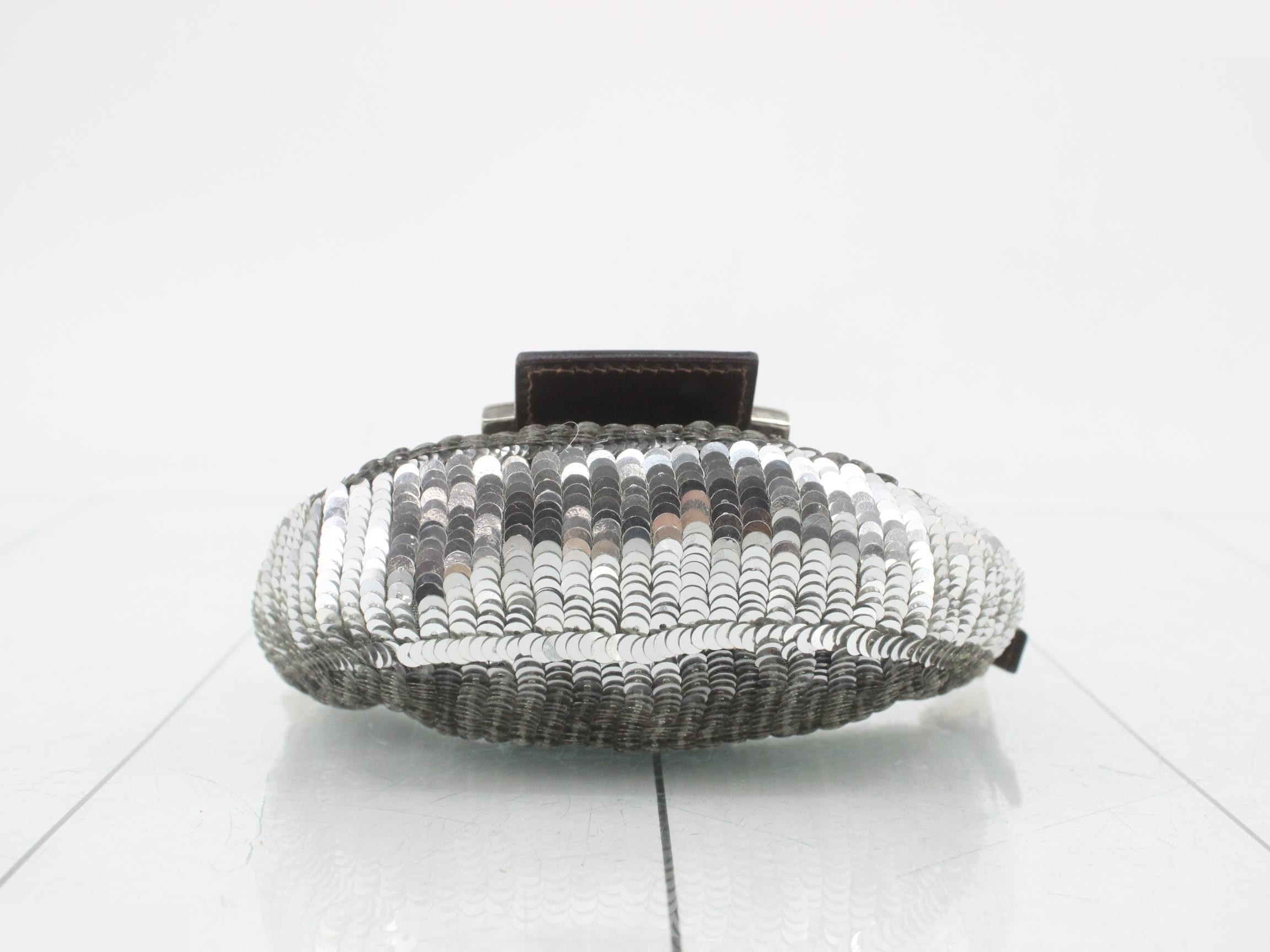 Mini croissant sequin handbag — view 3