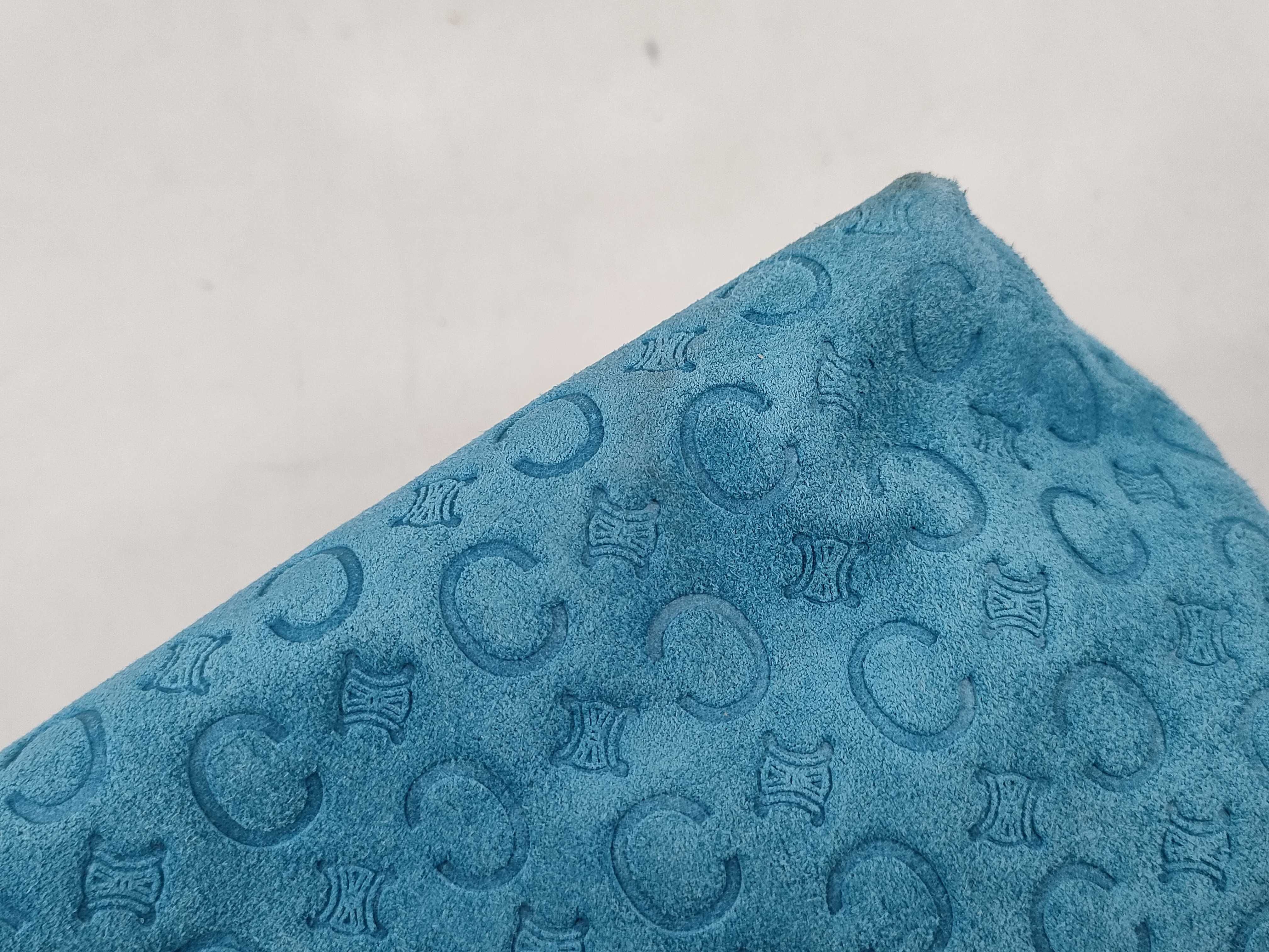 Accessory Pouch, Suede, Light Blue Handbag — view 15