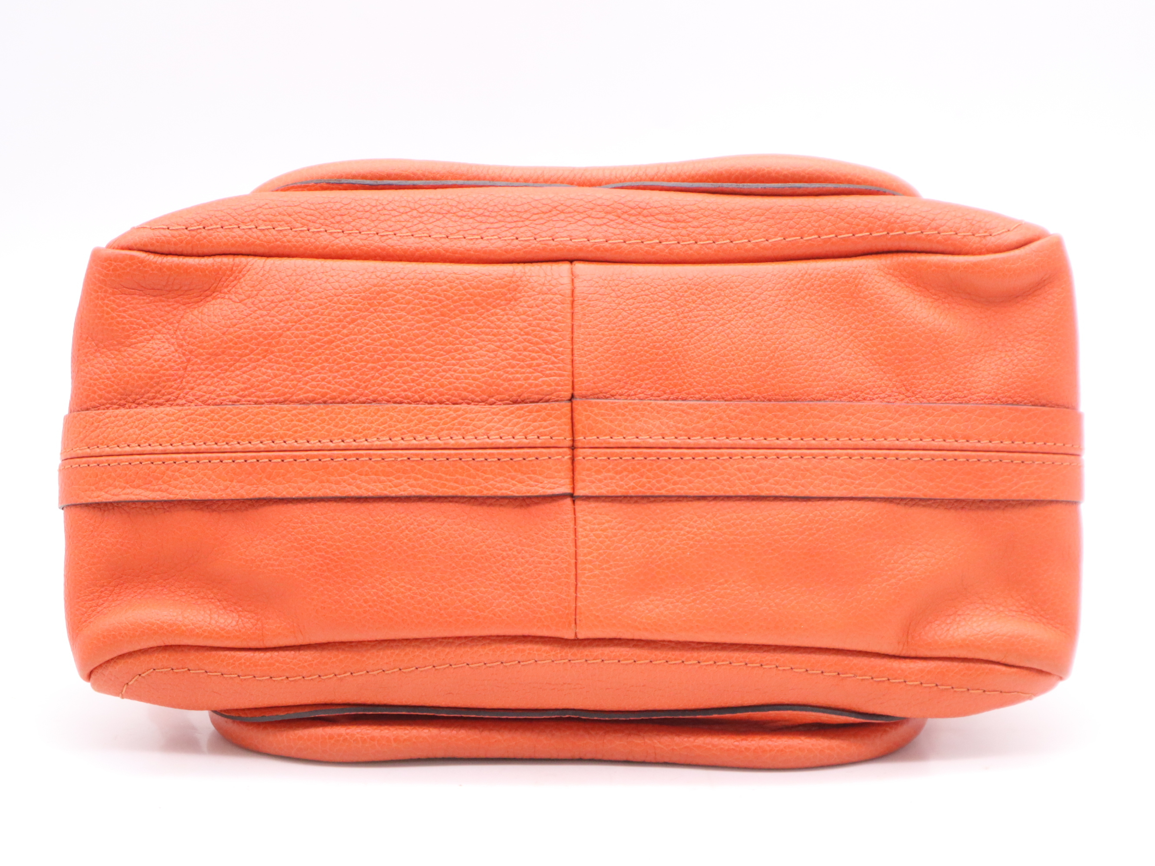 Paraty Orange Shoulder Bag with Gold Hardware and Dust Bag — view 4