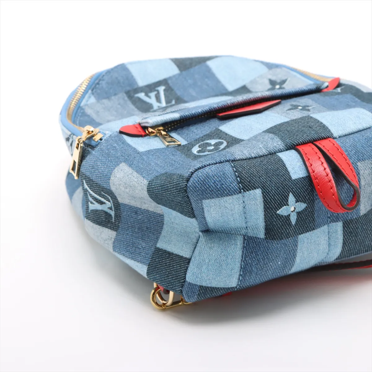 Monogram Denim Palm Springs MINI M45043 CA0220 Blue RFID Reactive — view 4