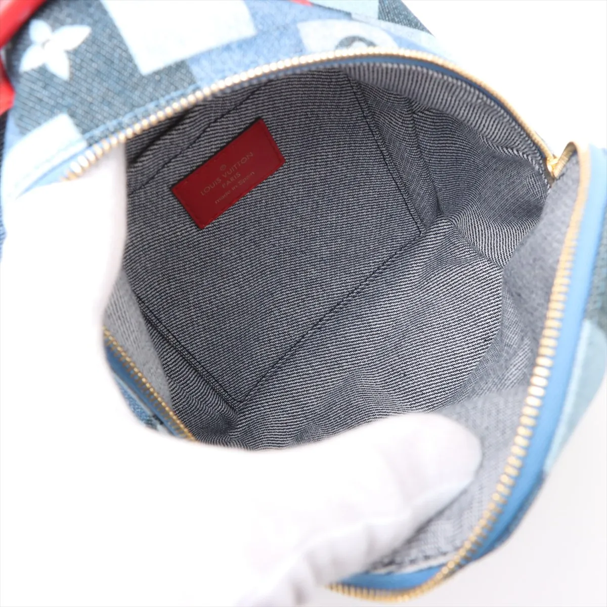 Monogram Denim Palm Springs MINI M45043 CA0220 Blue RFID Reactive — view 7