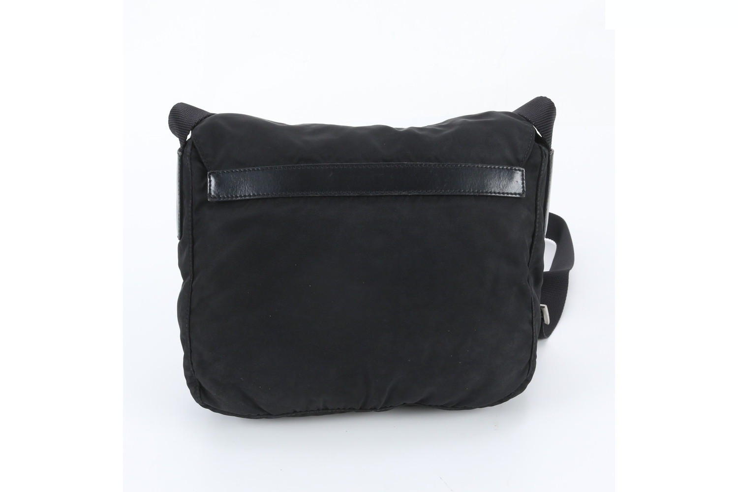 Tessuto Nylon Shoulder Bag with Triangle Logo and White Tag — view 3