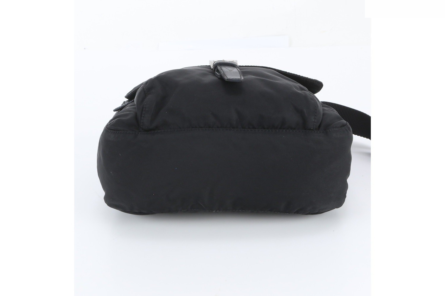 Tessuto Nylon Shoulder Bag with Triangle Logo and White Tag — view 5