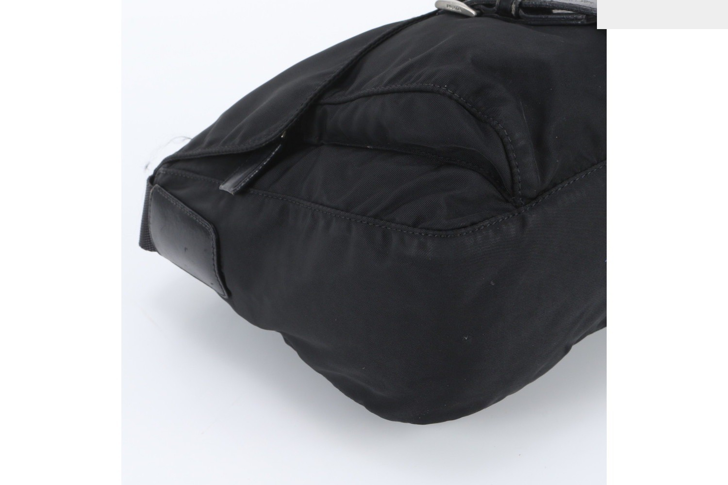Tessuto Nylon Shoulder Bag with Triangle Logo and White Tag — view 6