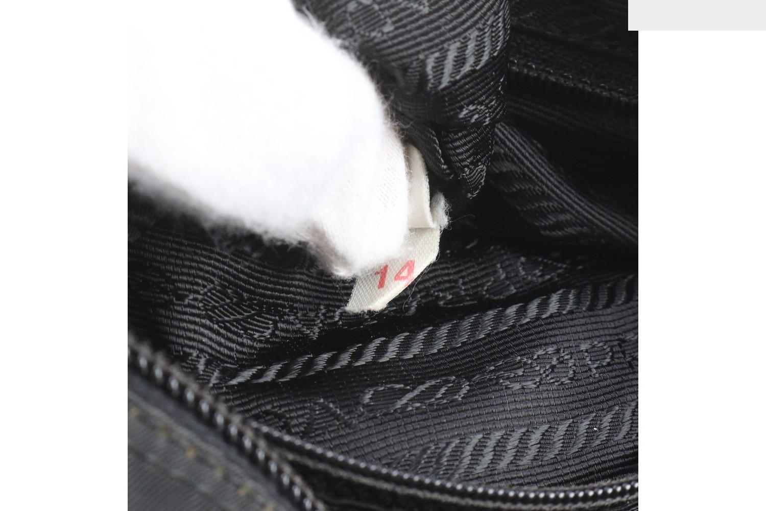 Tessuto Nylon Shoulder Bag with Triangle Logo and White Tag — view 10