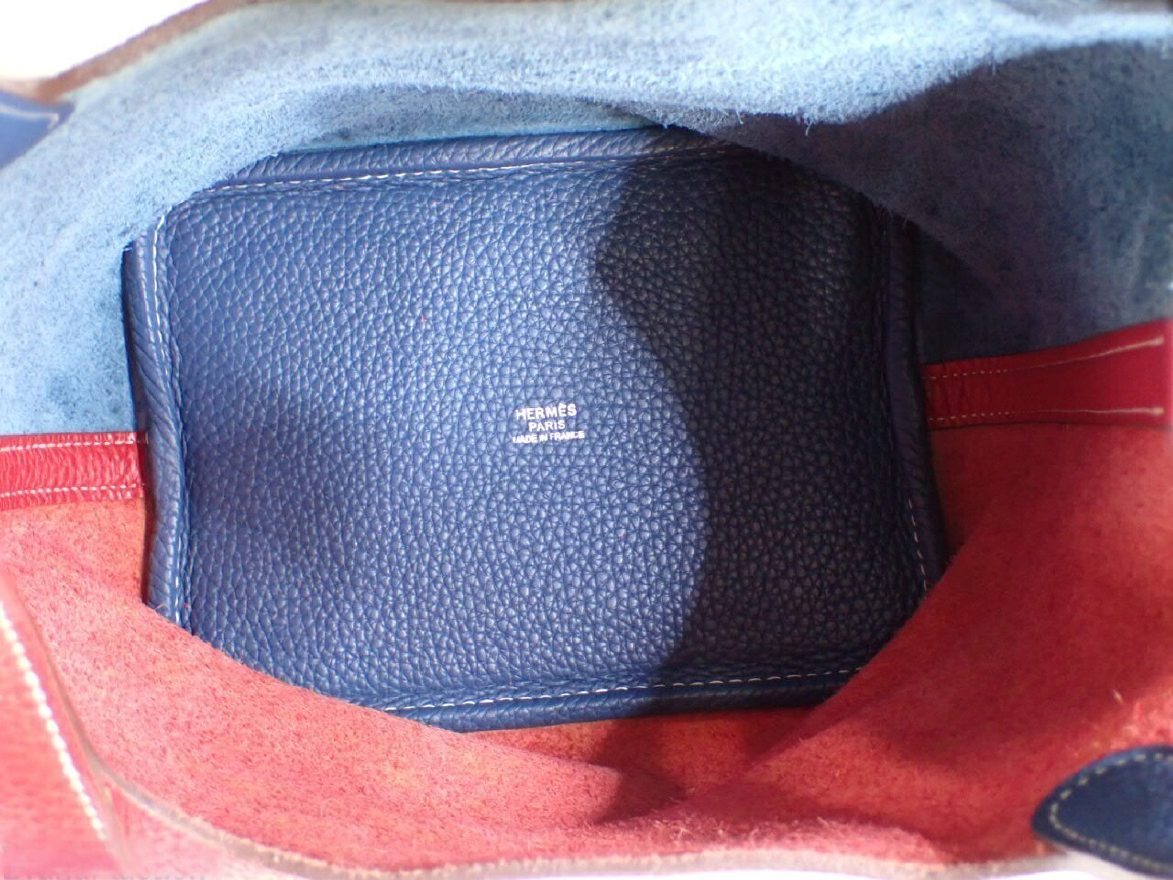 Picotin Lock PM Casaque Blue x Rouge P Handbag — view 8