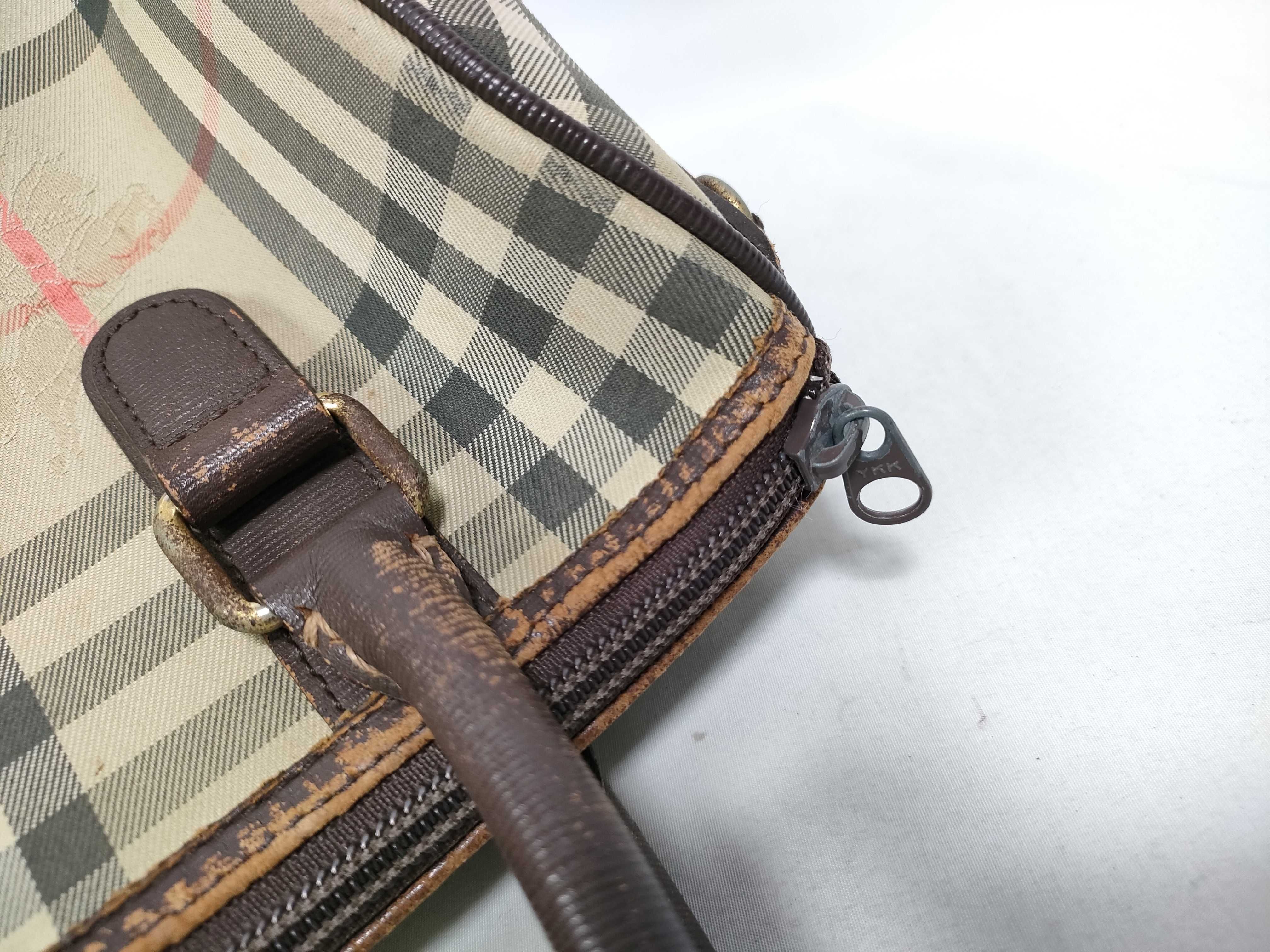 Nova Check Leather Boston Bag — view 11