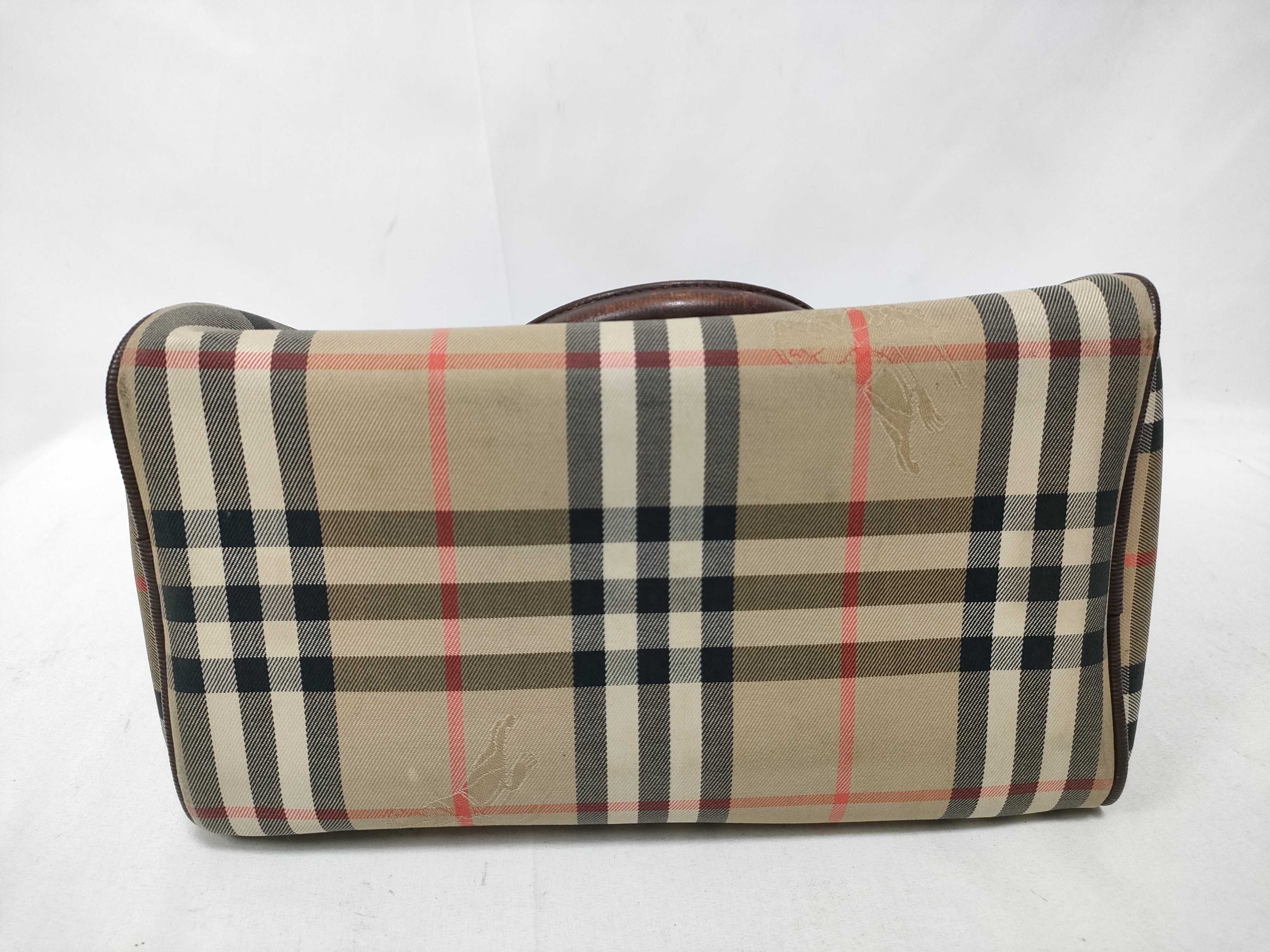 Nova Check Leather Boston Bag — view 3