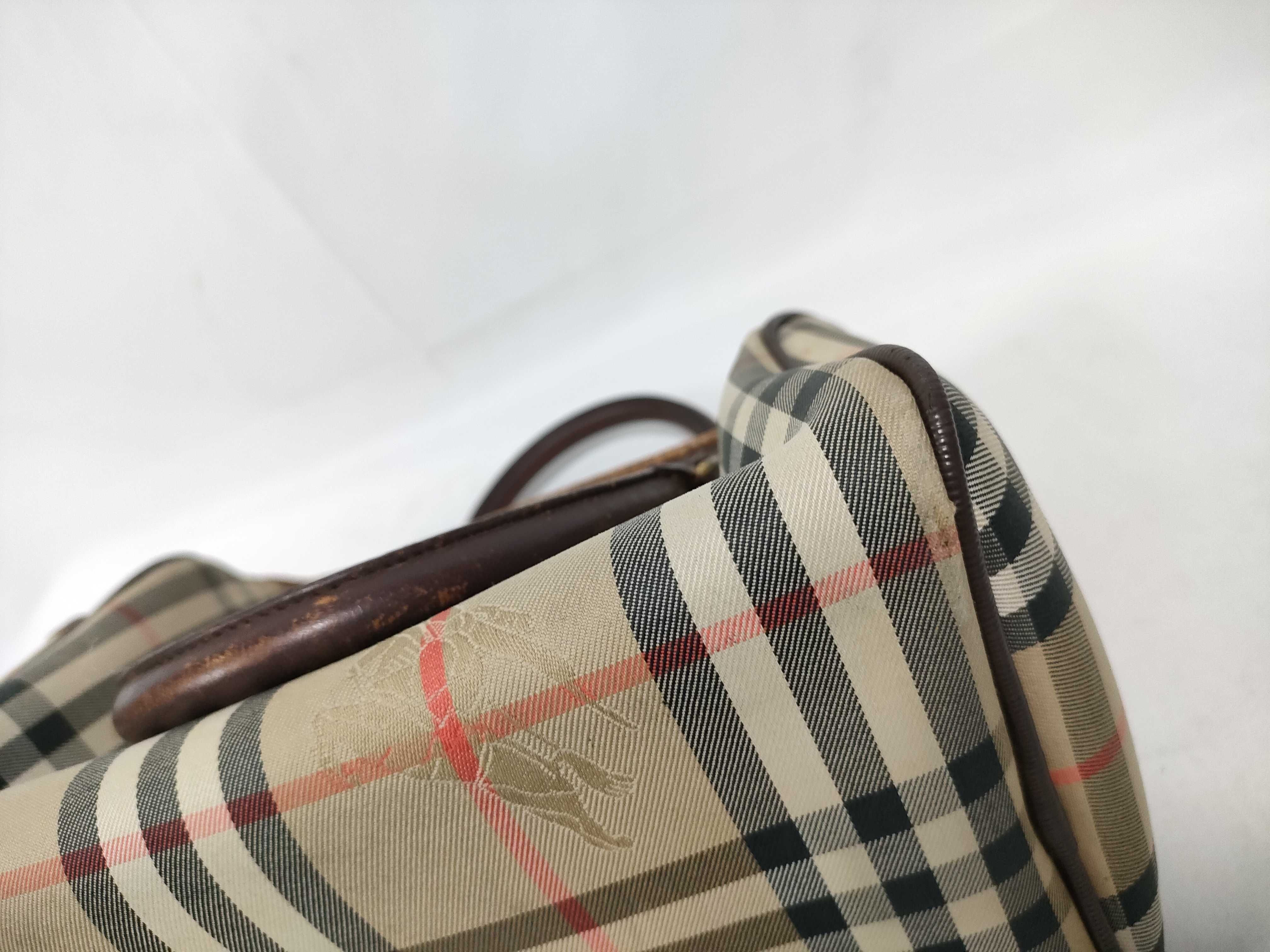 Nova Check Leather Boston Bag — view 4