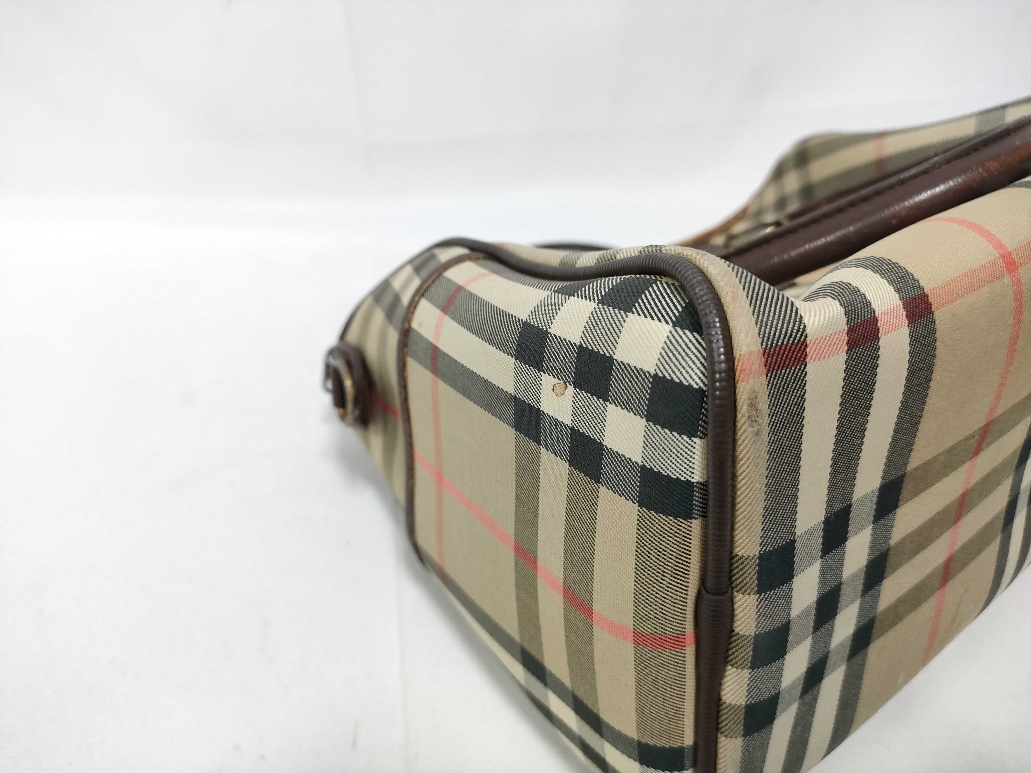 Nova Check Leather Boston Bag — view 5