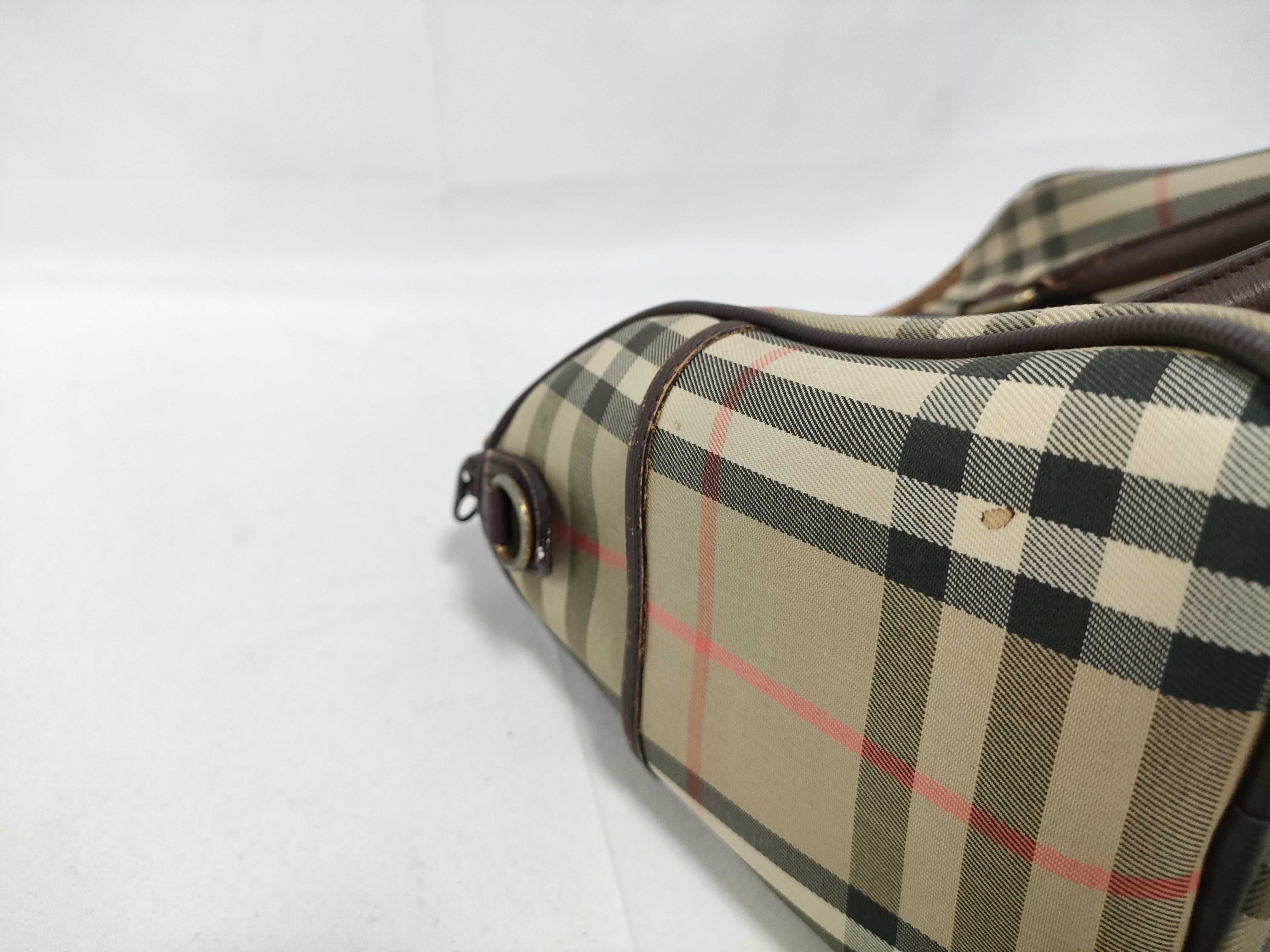 Nova Check Leather Boston Bag — view 6
