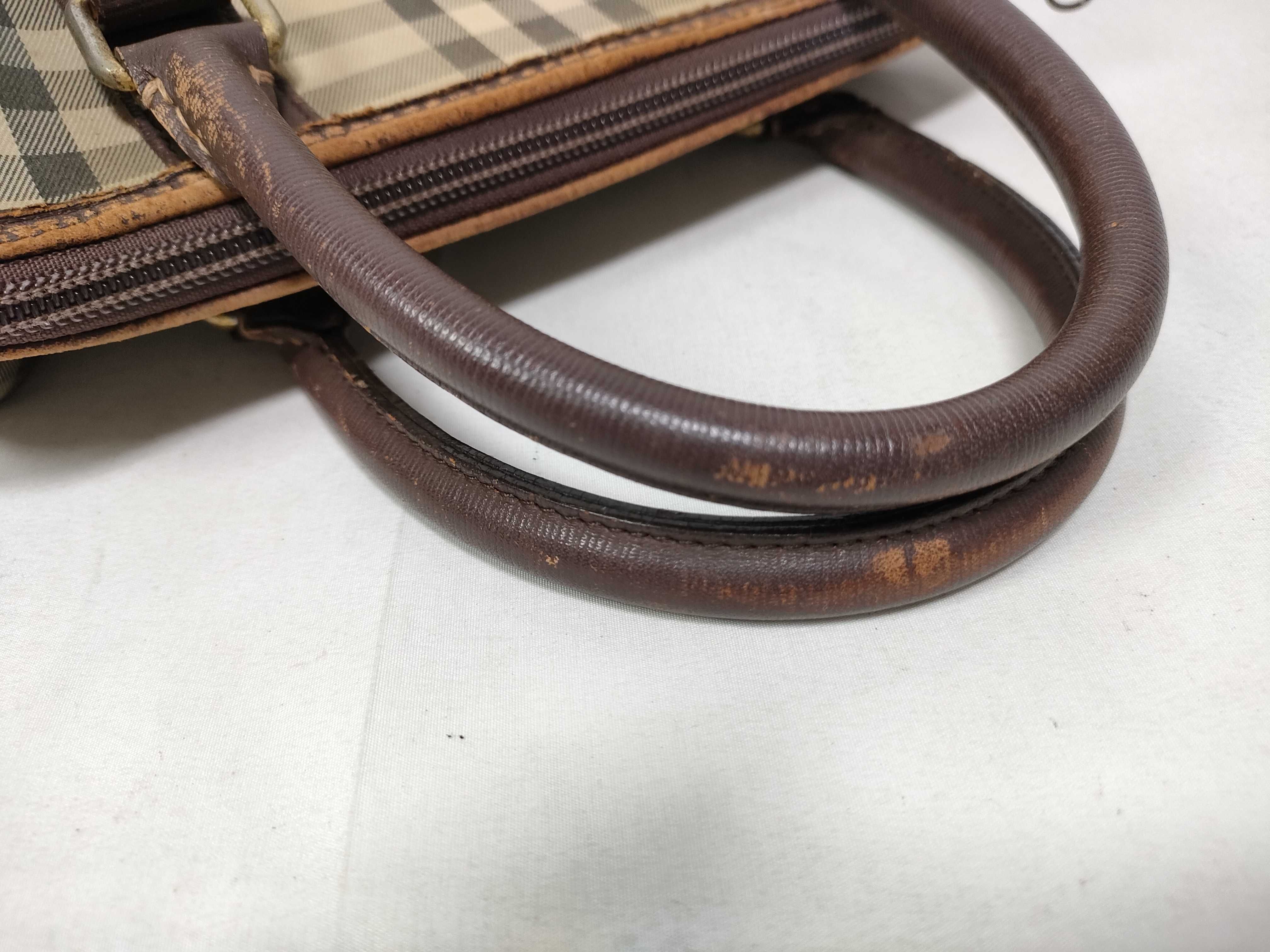Nova Check Leather Boston Bag — view 9