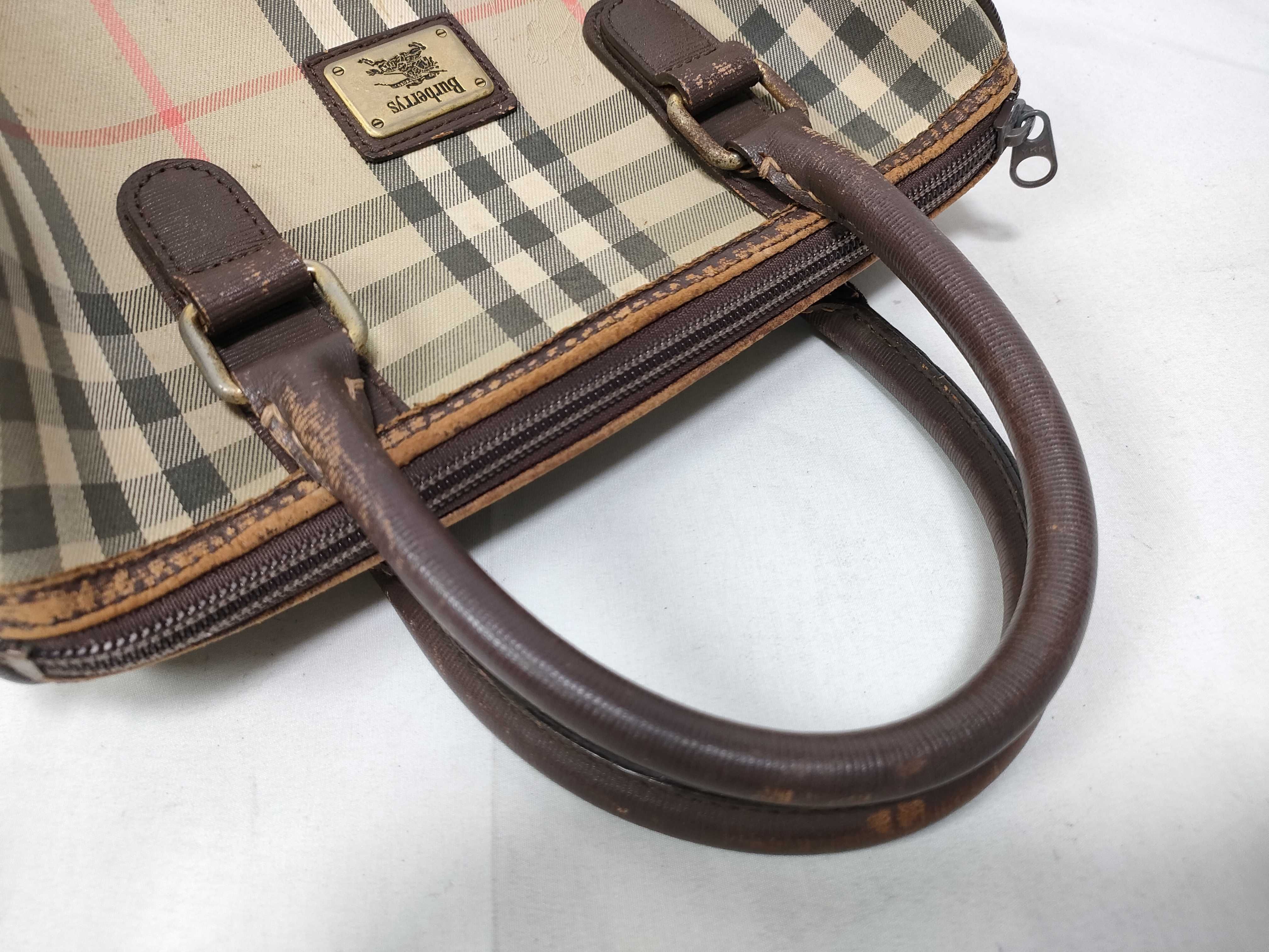 Nova Check Leather Boston Bag — view 10