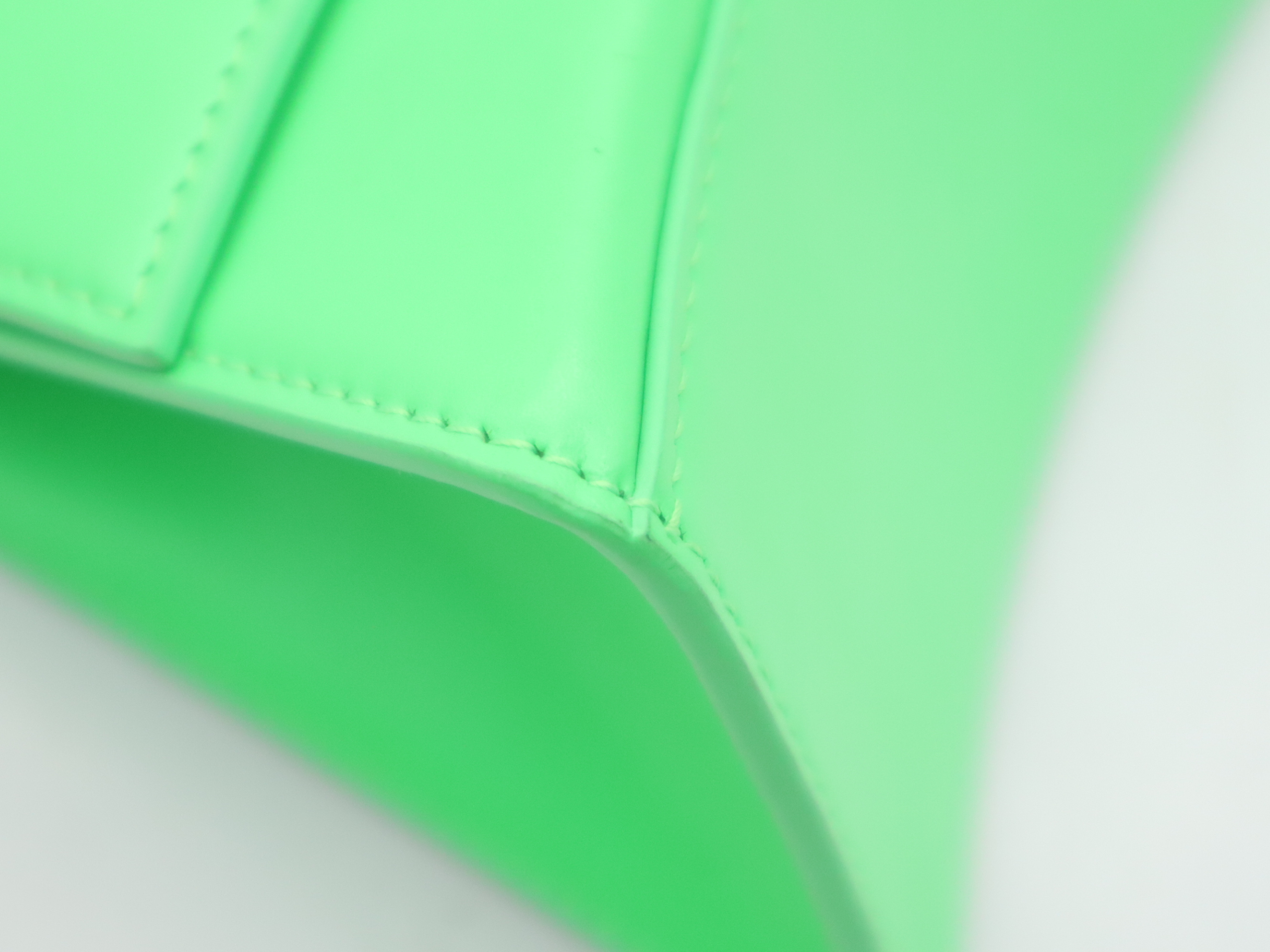 593546 PVC Hourglass 2-Way Handbag, Green, Silver Hardware, Shoulder Strap & Dust Bag Included. — view 9