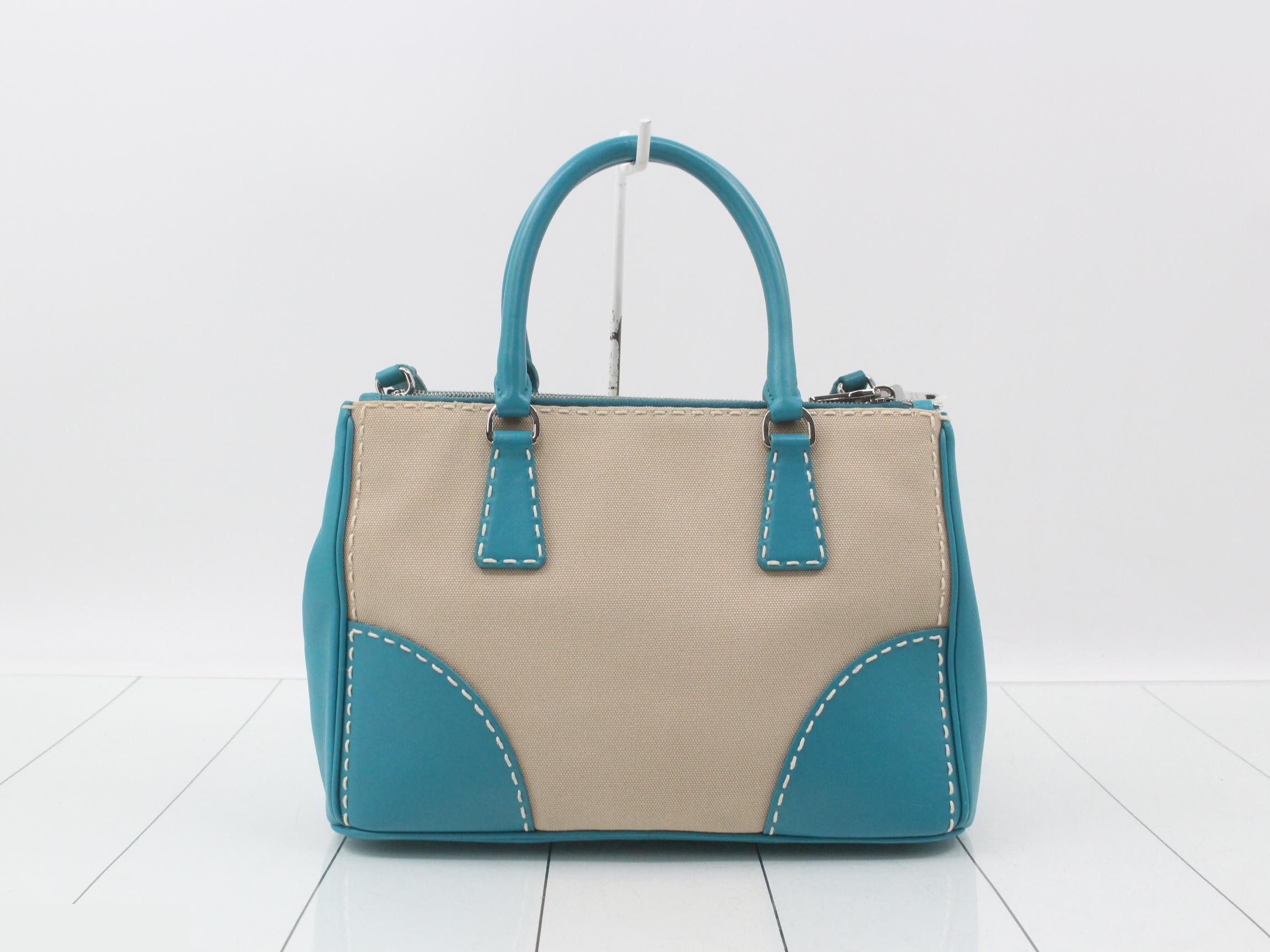 2-way tote bag, turquoise — view 2