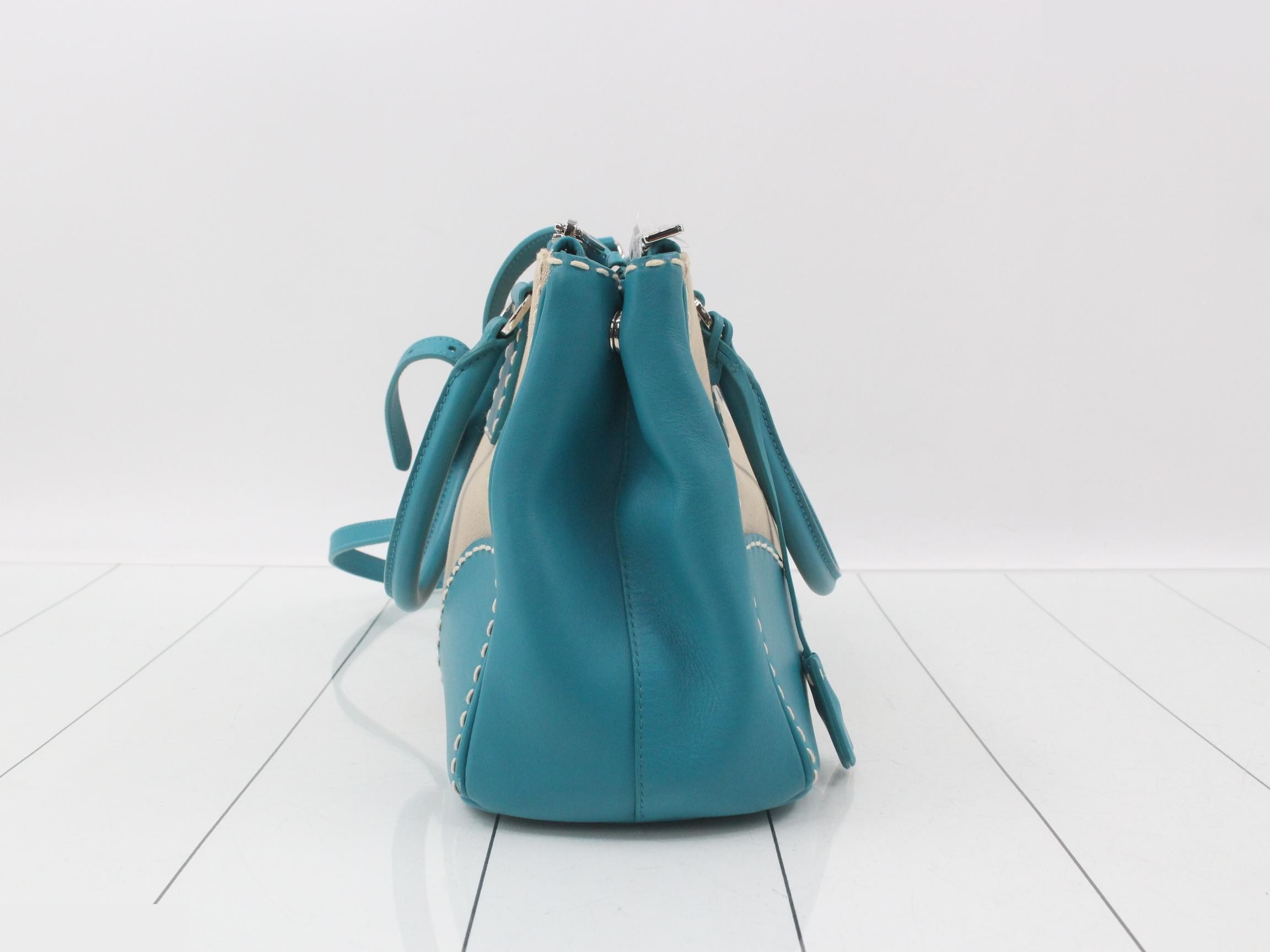 2-way tote bag, turquoise — view 4