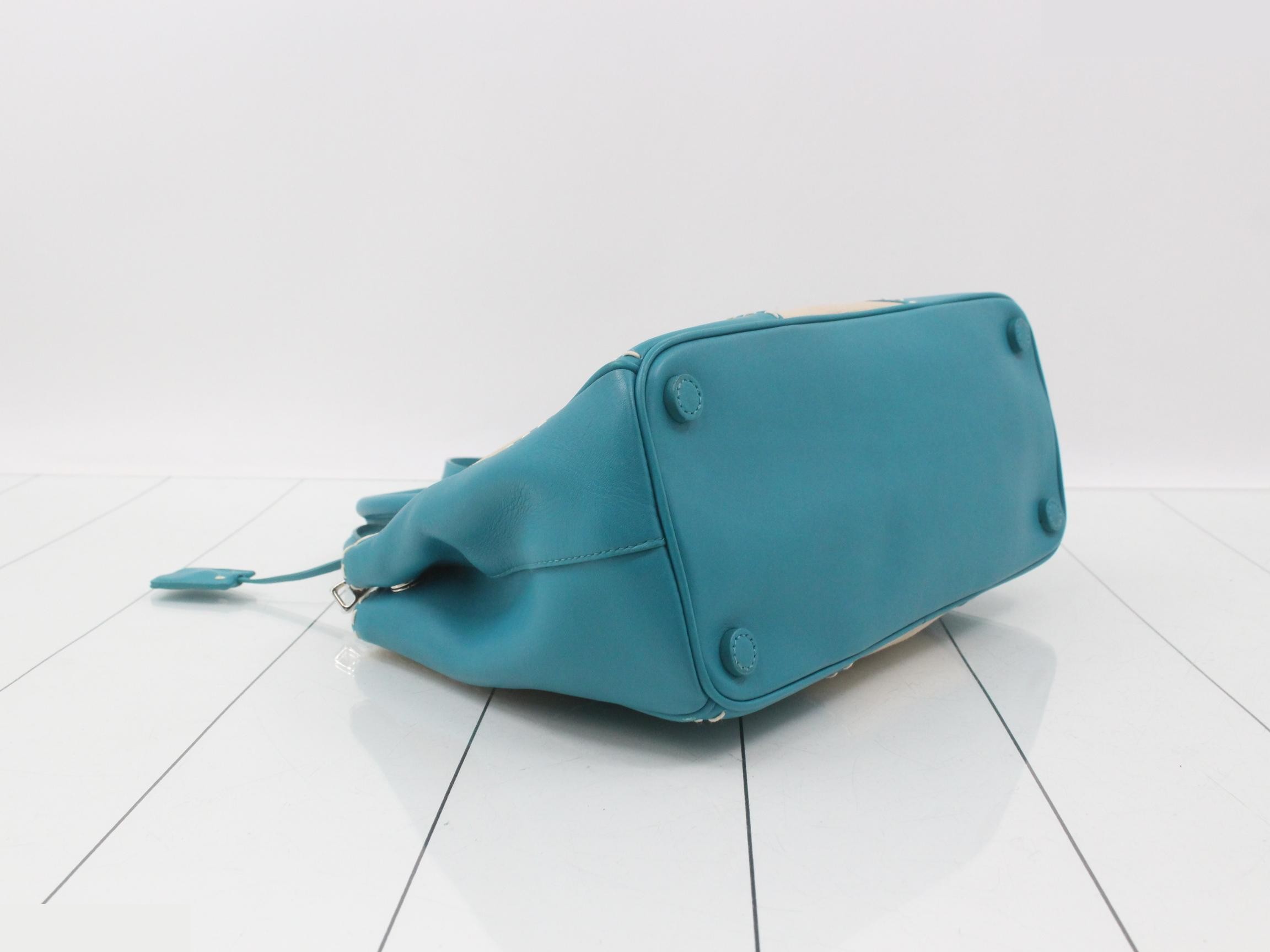 2-way tote bag, turquoise — view 5