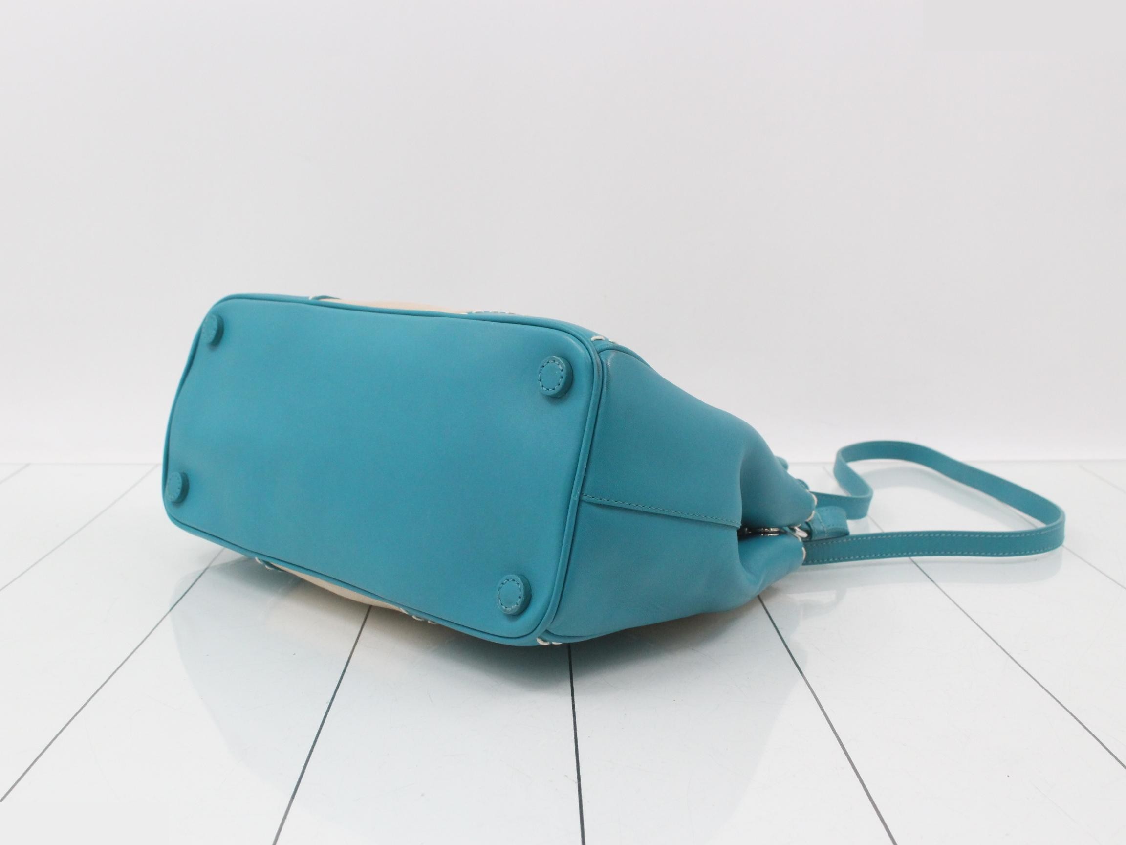 2-way tote bag, turquoise — view 6