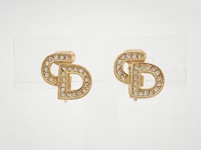 Gold and stone earrings