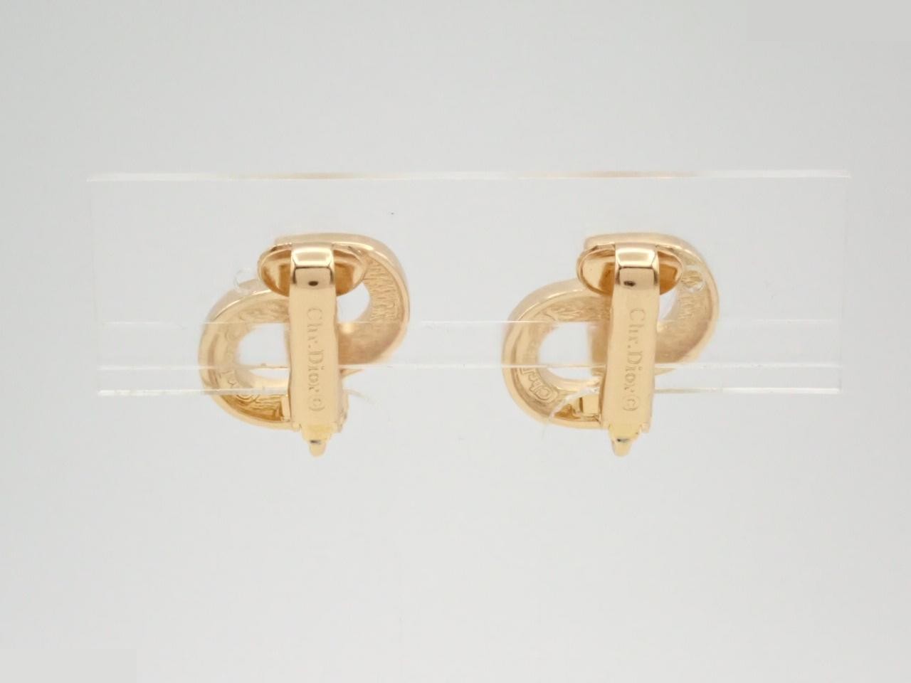 Gold and stone earrings — view 2