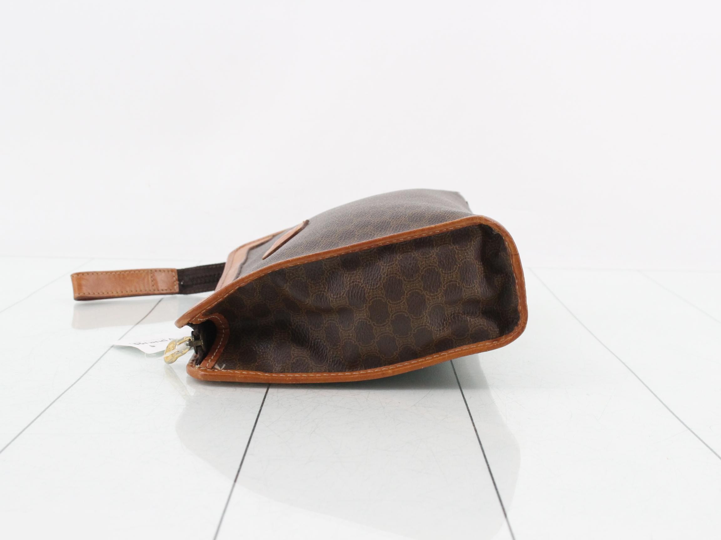 Macadam Clutch Bag, Brown, PVC — view 4