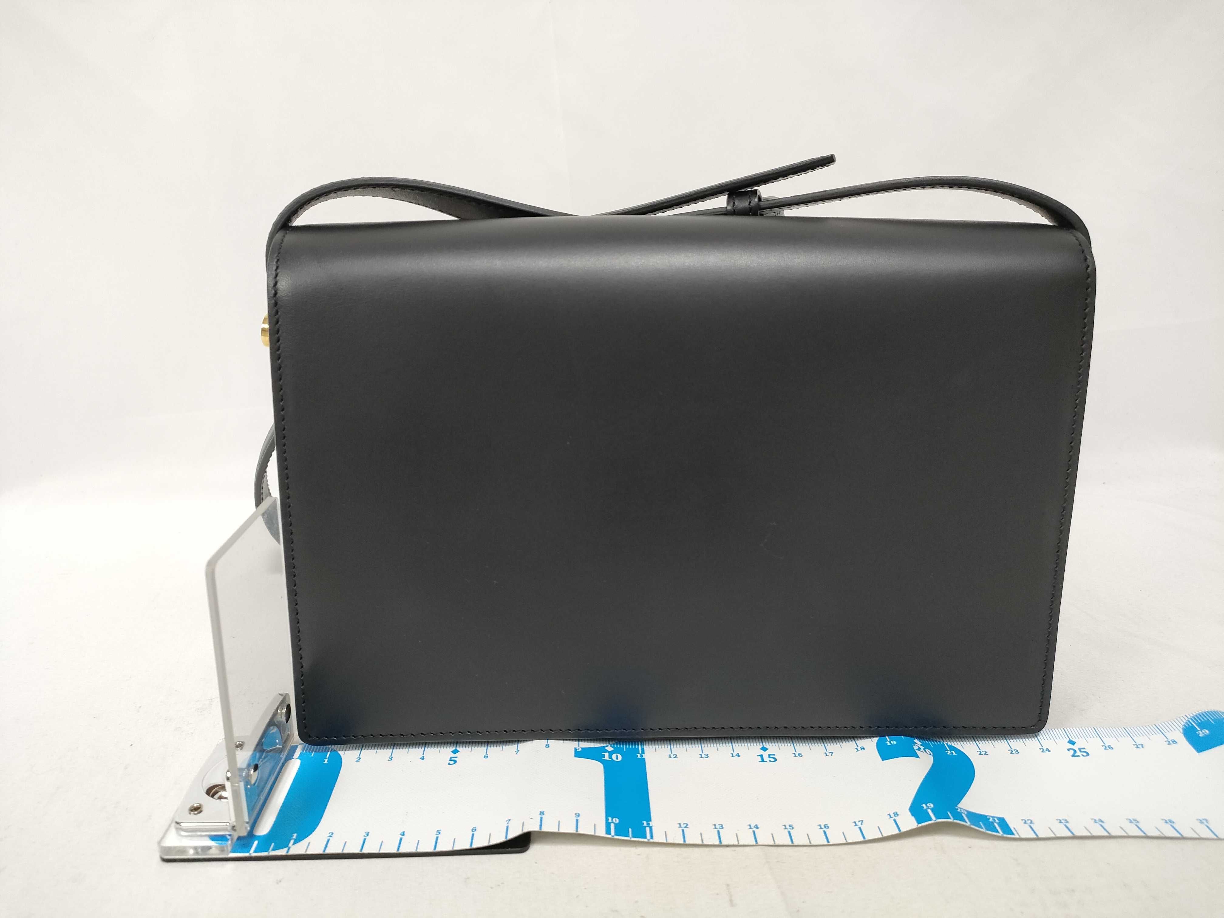 Loulou Leather Shoulder Bag, Black — view 2