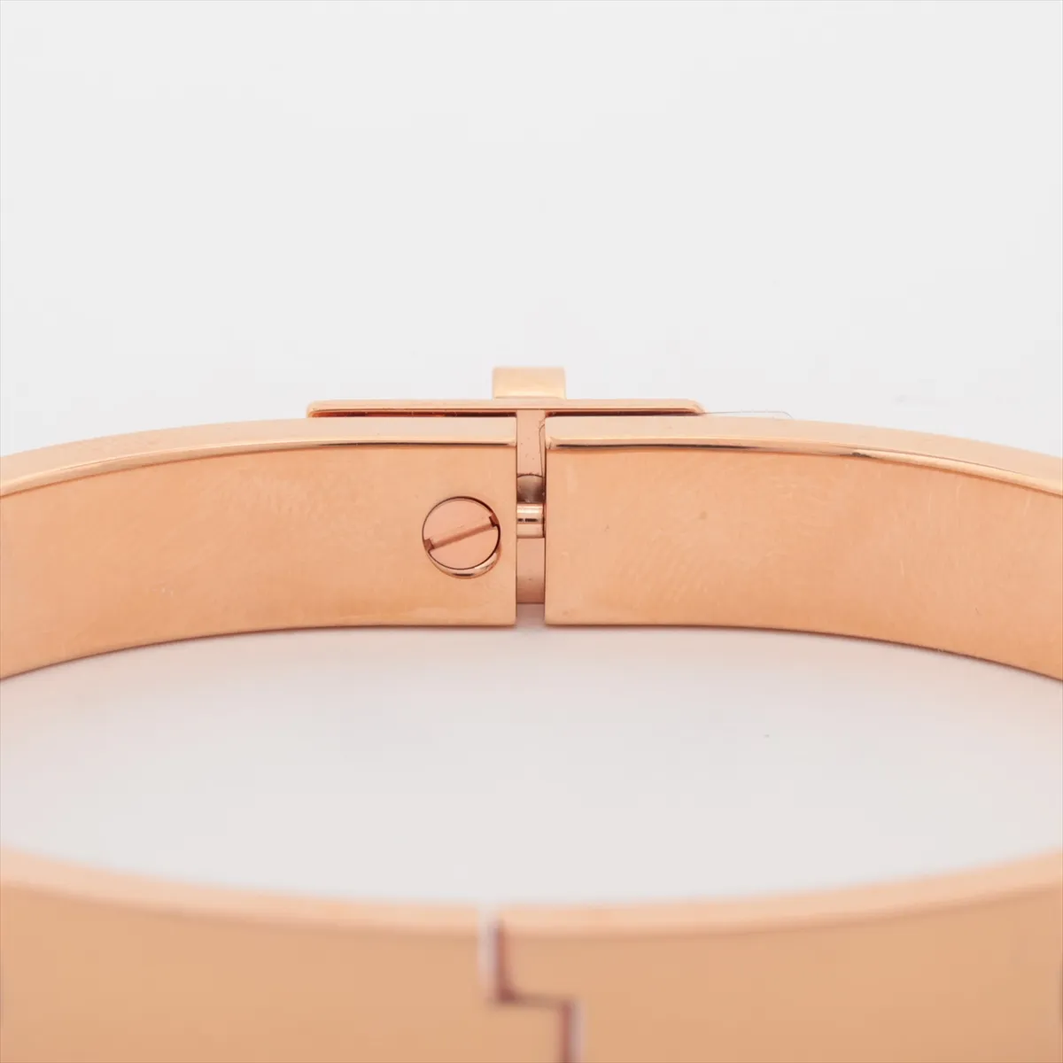 Mini Click Kelly SP0214 Bangle GP White x Rose Gold. Shows some wear, tarnishing, and — view 4