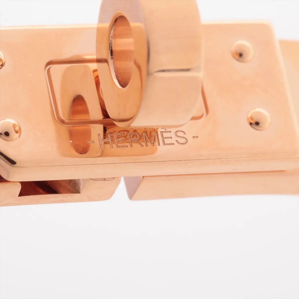 Mini Click Kelly SP0214 Bangle GP White x Rose Gold. Shows some wear, tarnishing, and — view 6