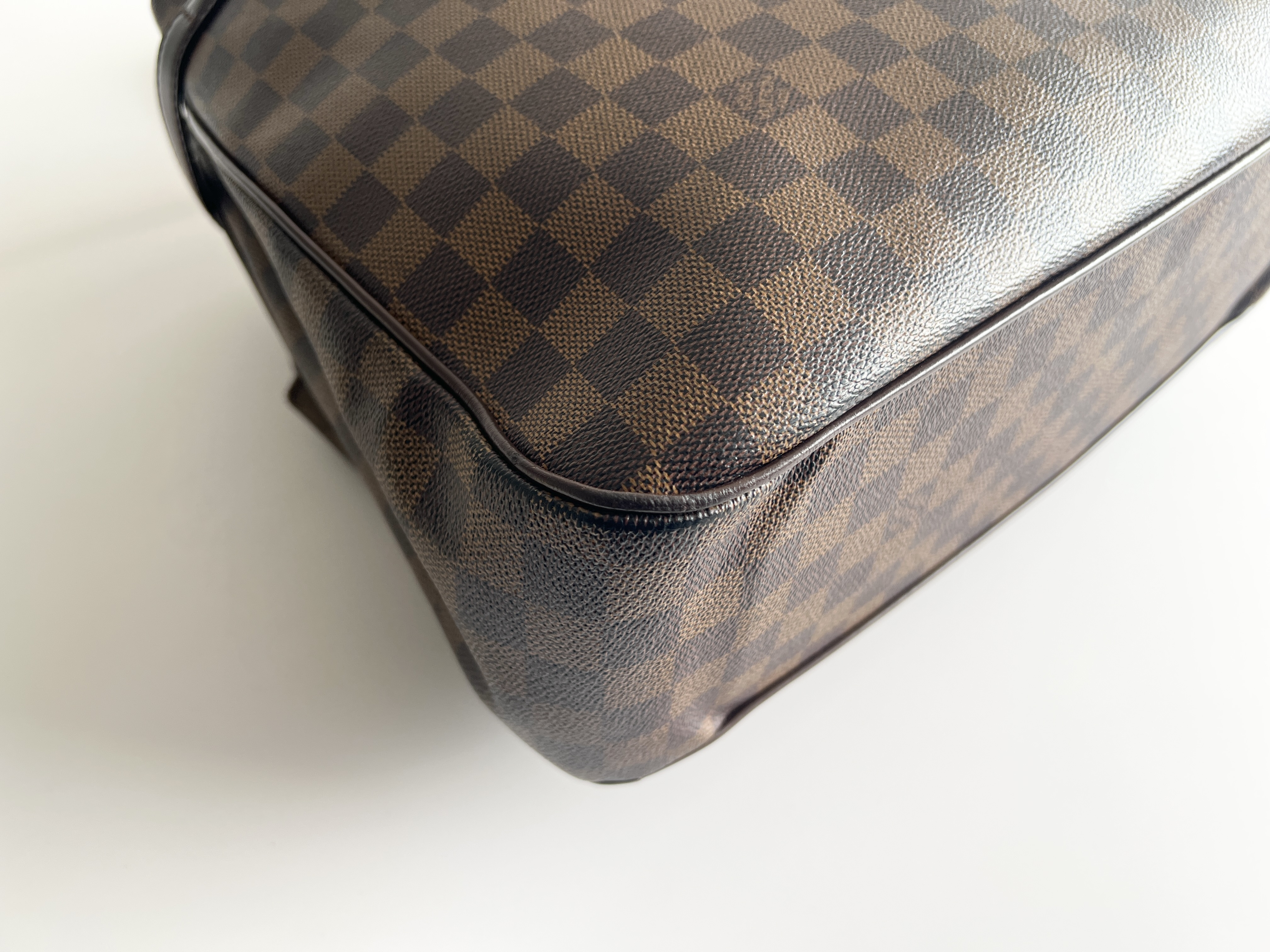 Uzès Damier Ebene Leather Handbag Tote Bag — view 13