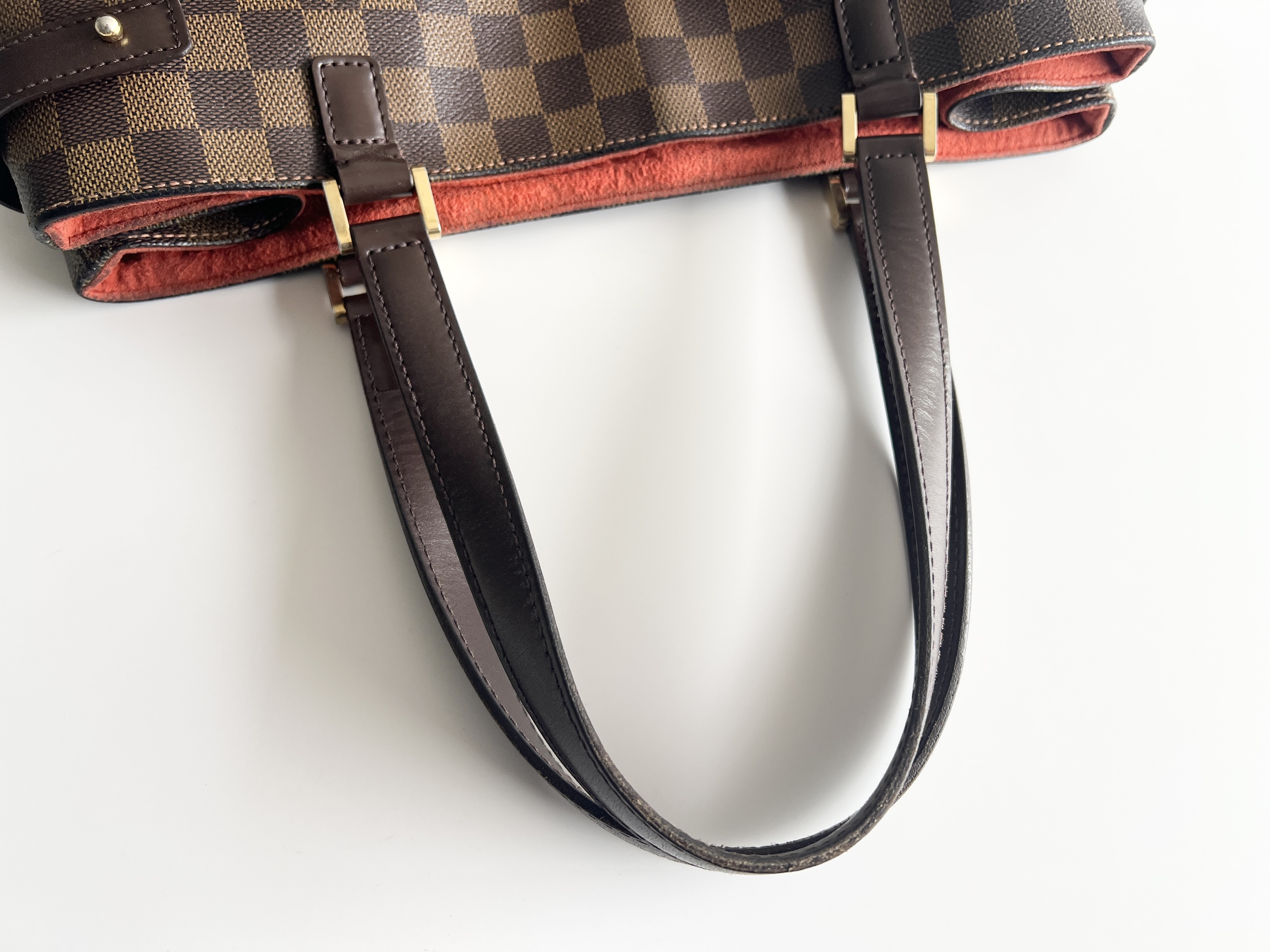 Uzès Damier Ebene Leather Handbag Tote Bag — view 3