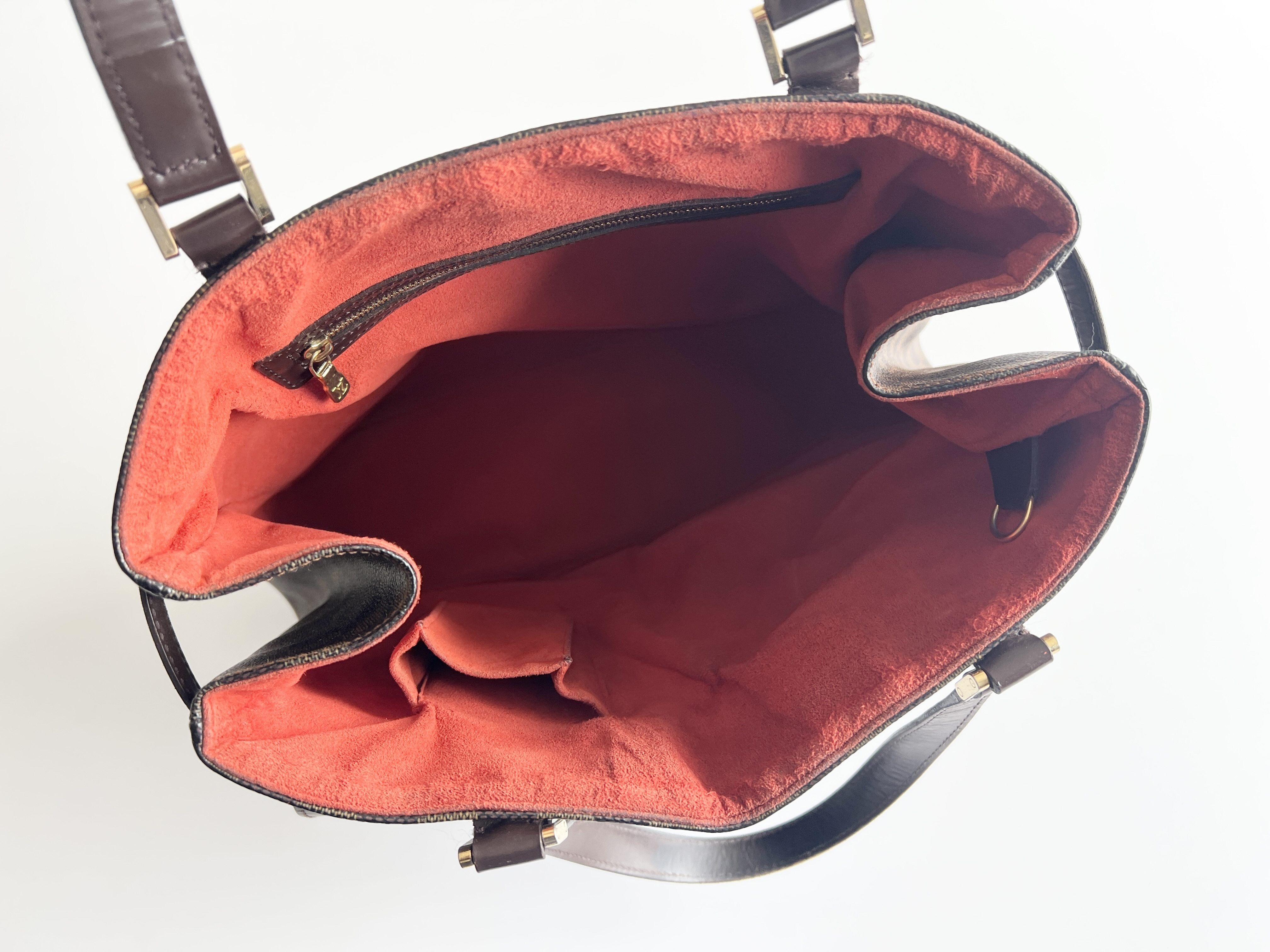 Uzès Damier Ebene Leather Handbag Tote Bag — view 4