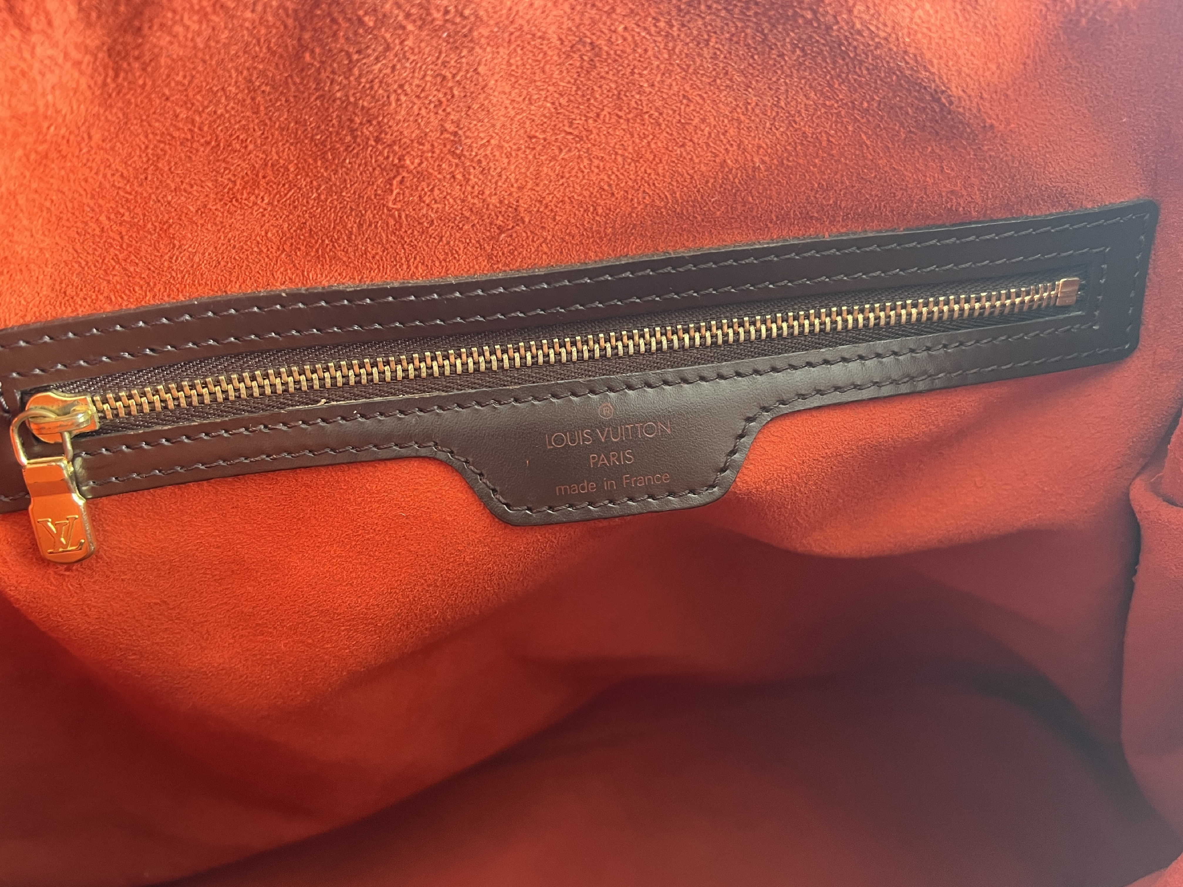 Uzès Damier Ebene Leather Handbag Tote Bag — view 6