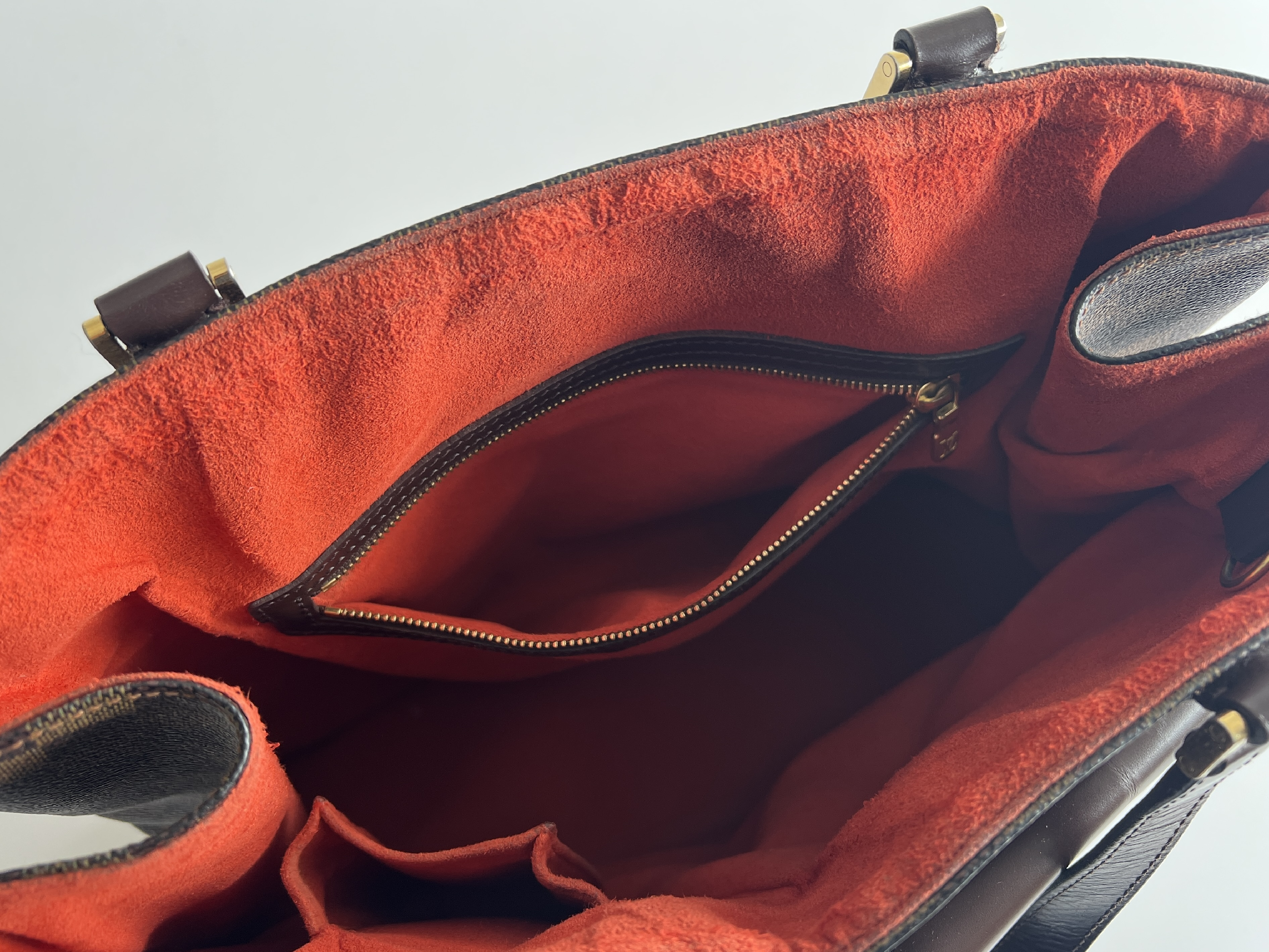 Uzès Damier Ebene Leather Handbag Tote Bag — view 7