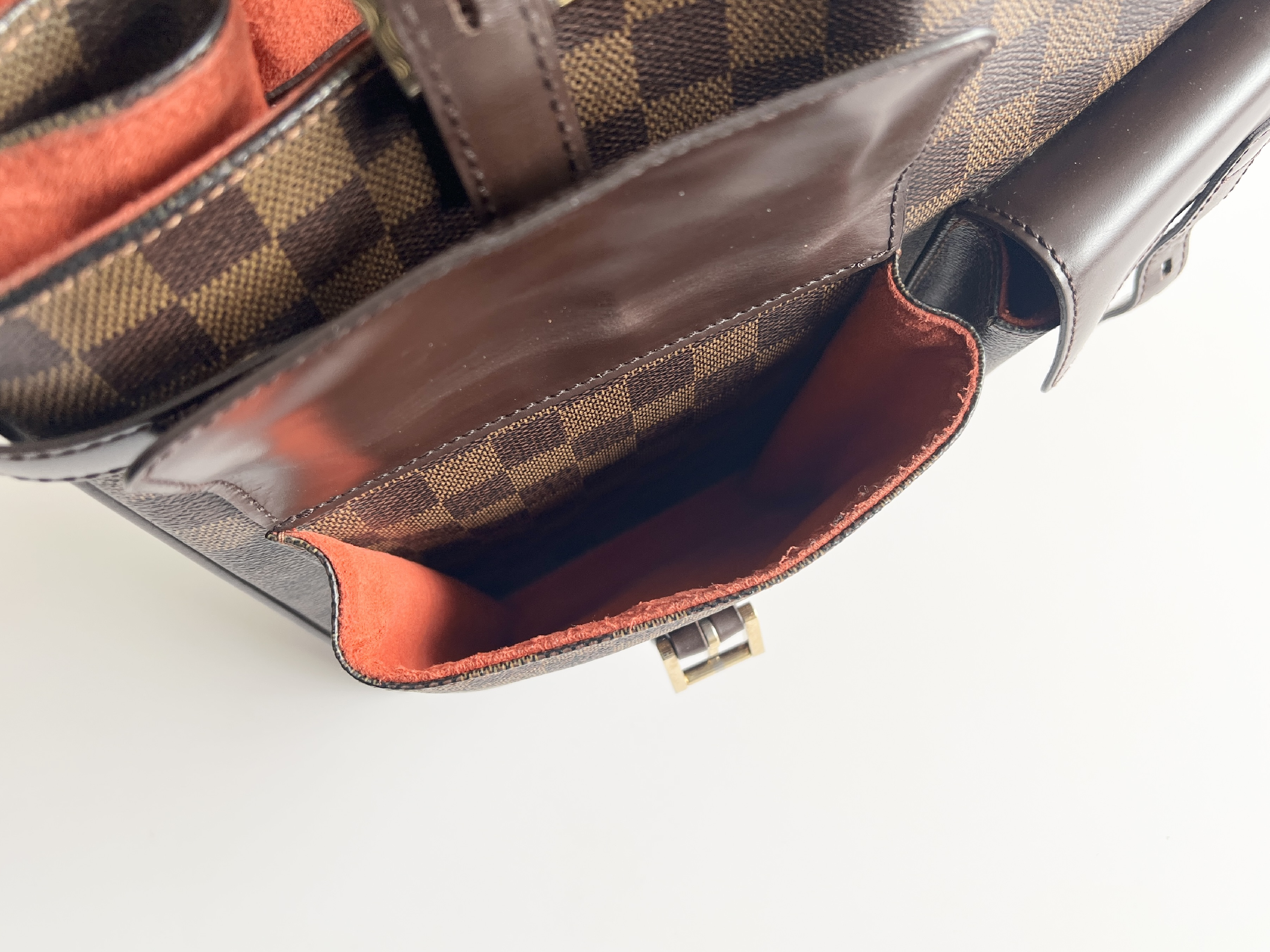 Uzès Damier Ebene Leather Handbag Tote Bag — view 9