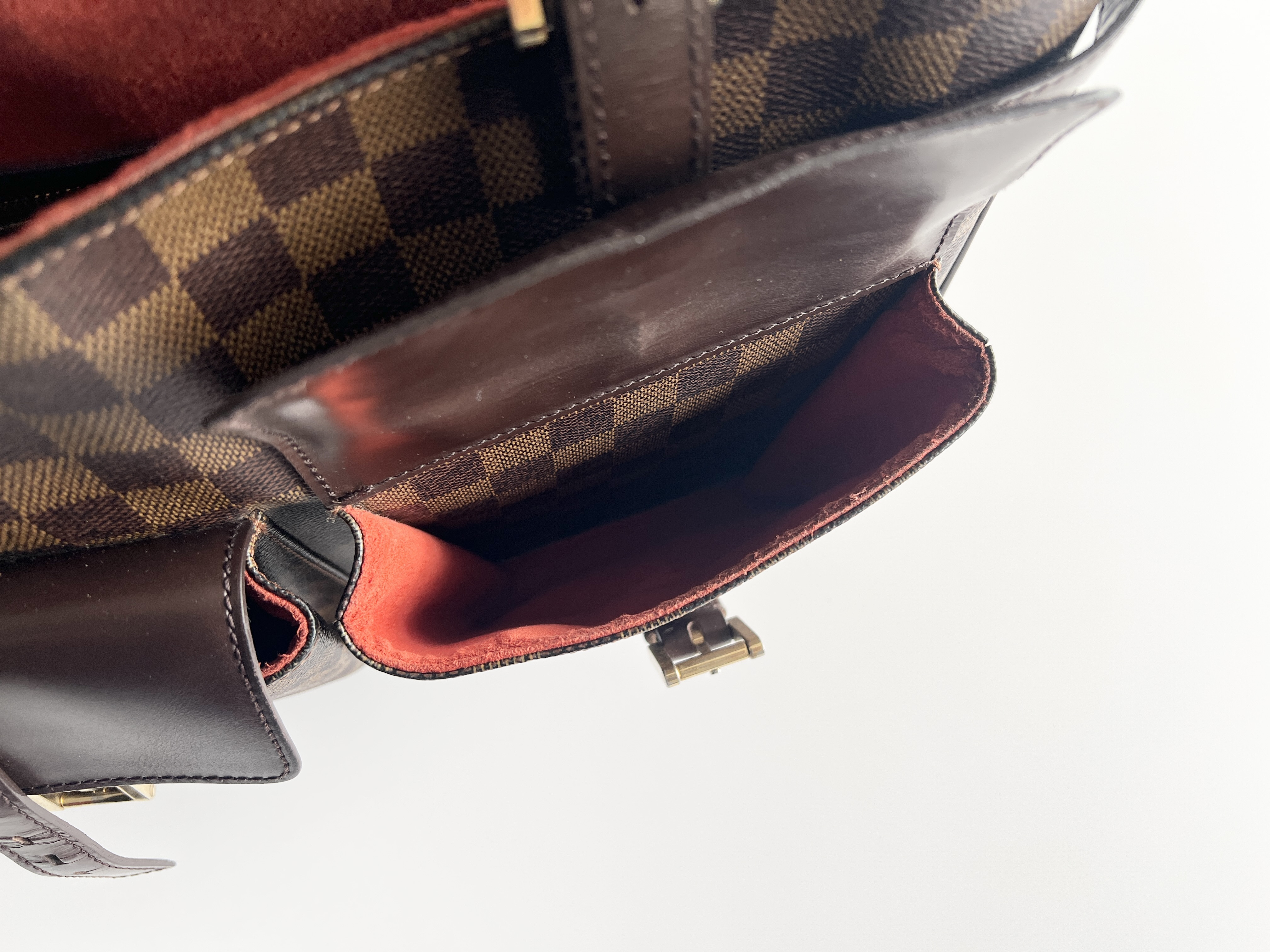 Uzès Damier Ebene Leather Handbag Tote Bag — view 10