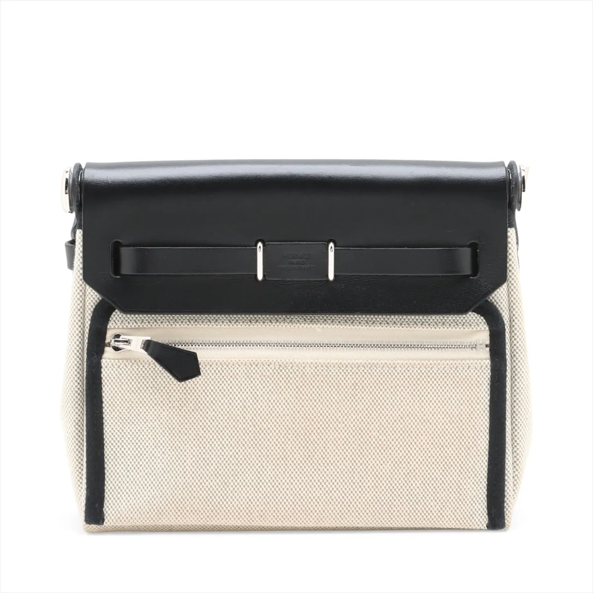 Herbag Zip 20 Mini Toile H x Vache Hunter Beige x Black Silver Hardware K: 2025 — view 2