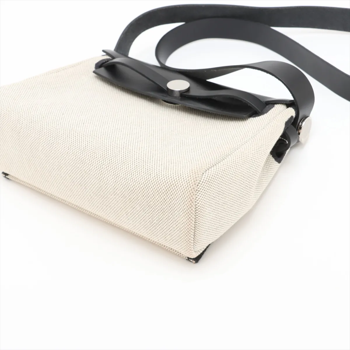 Herbag Zip 20 Mini Toile H x Vache Hunter Beige x Black Silver Hardware K: 2025 — view 3