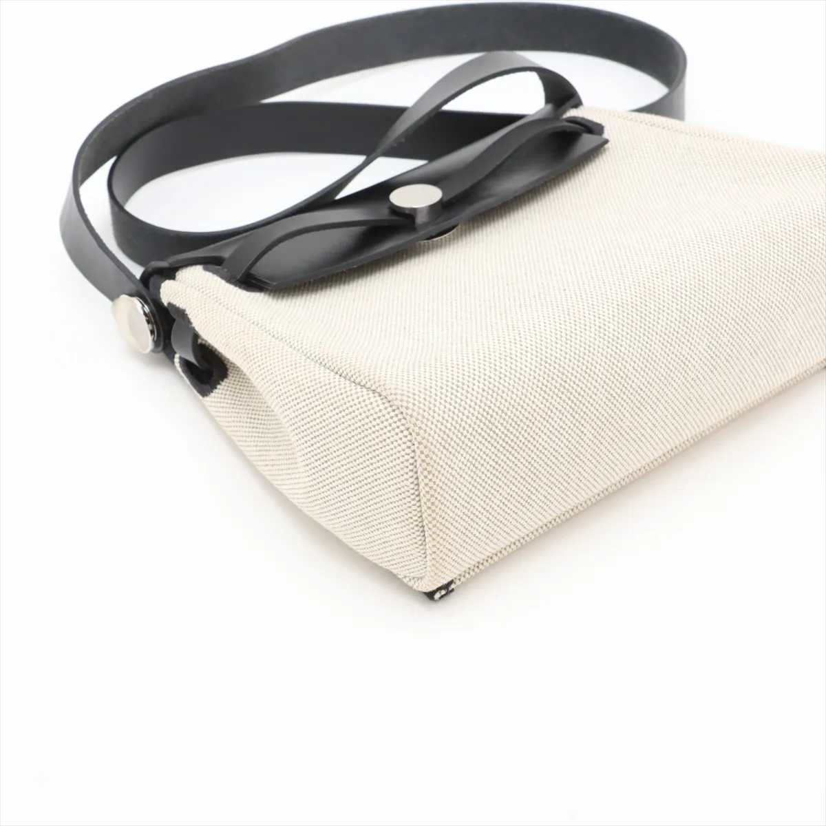 Herbag Zip 20 Mini Toile H x Vache Hunter Beige x Black Silver Hardware K: 2025 — view 4