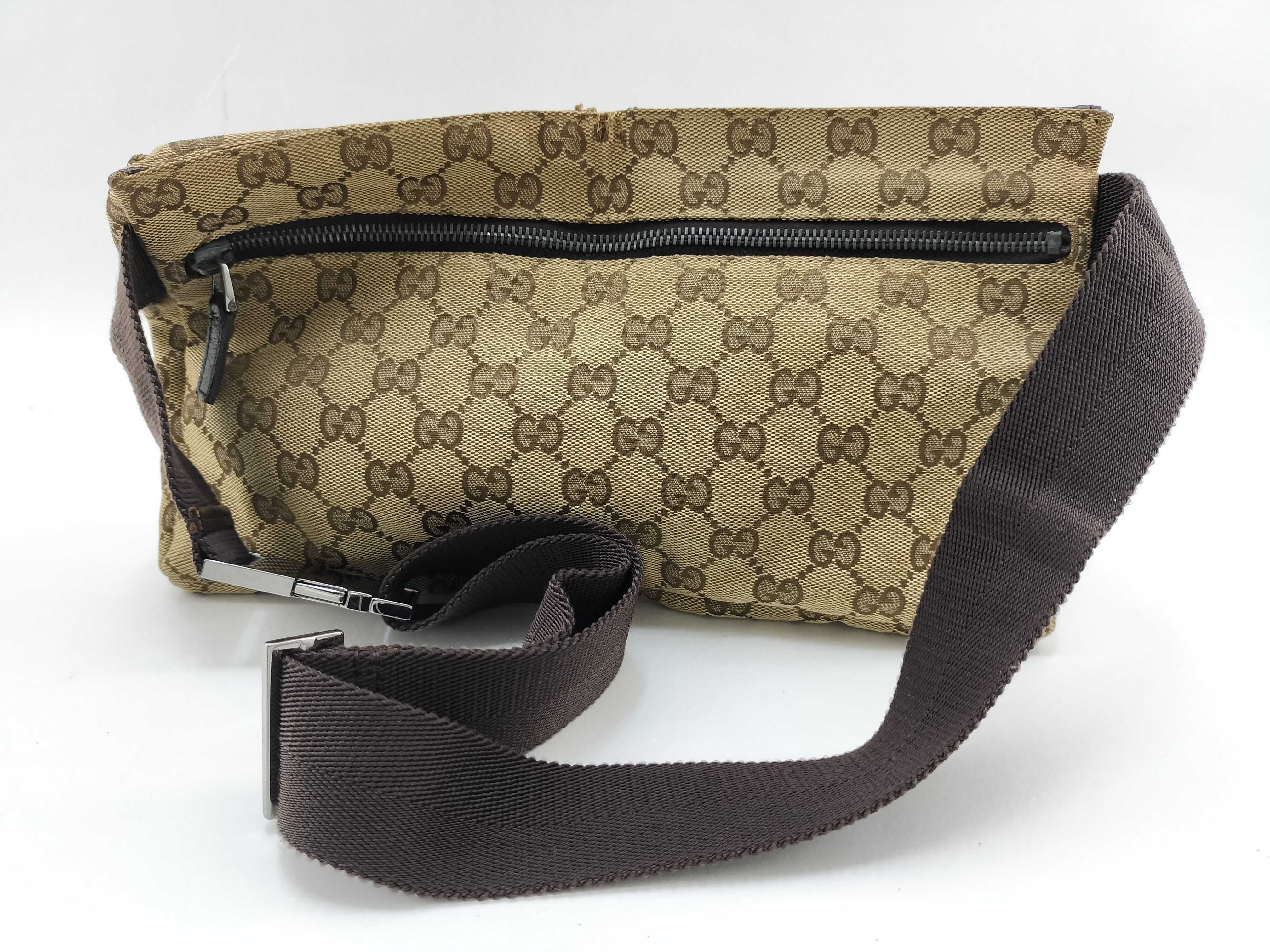 GG Canvas Waist Bag, Brown, 28566 — view 5
