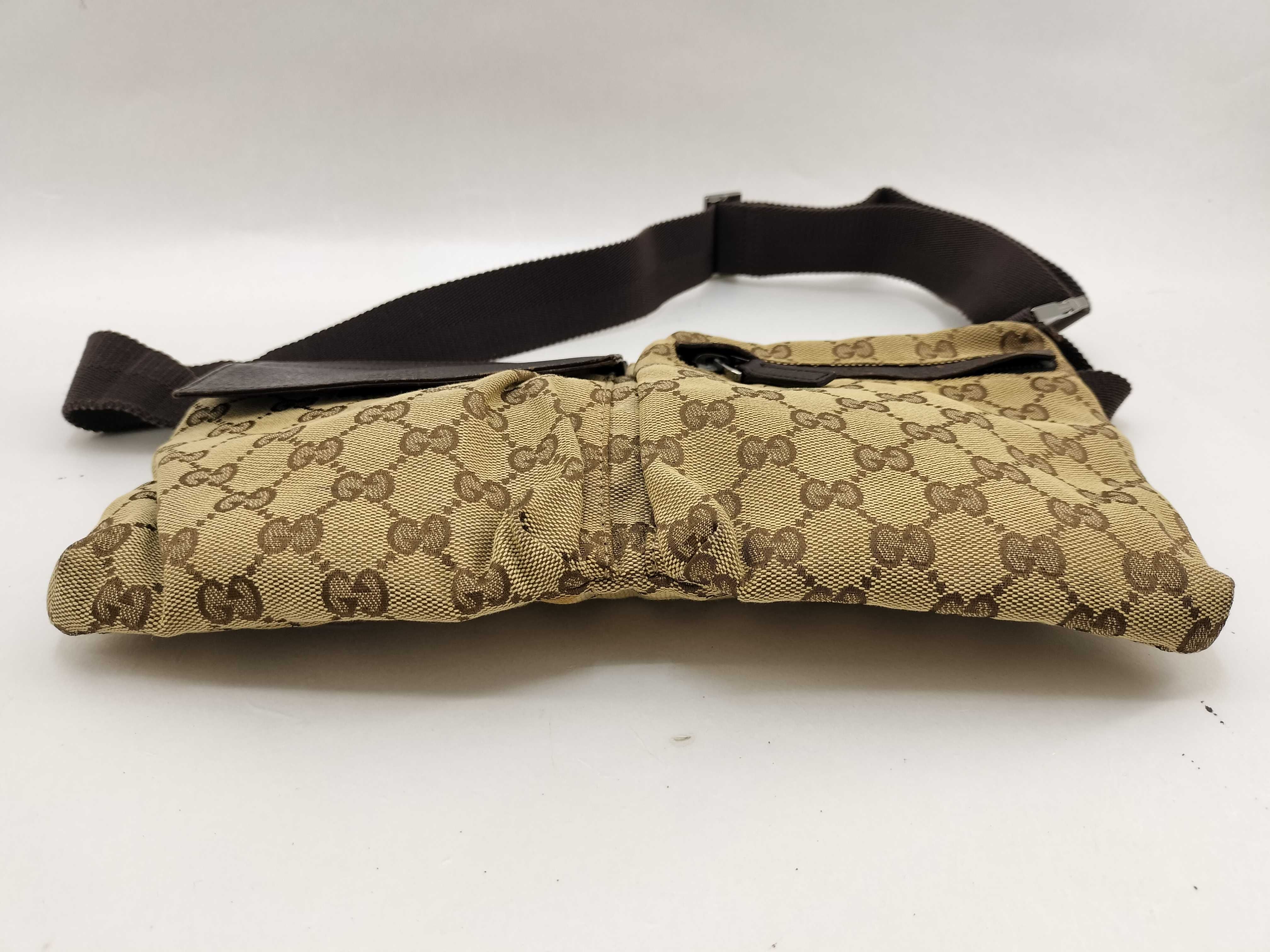 GG Canvas Waist Bag, Brown, 28566 — view 6